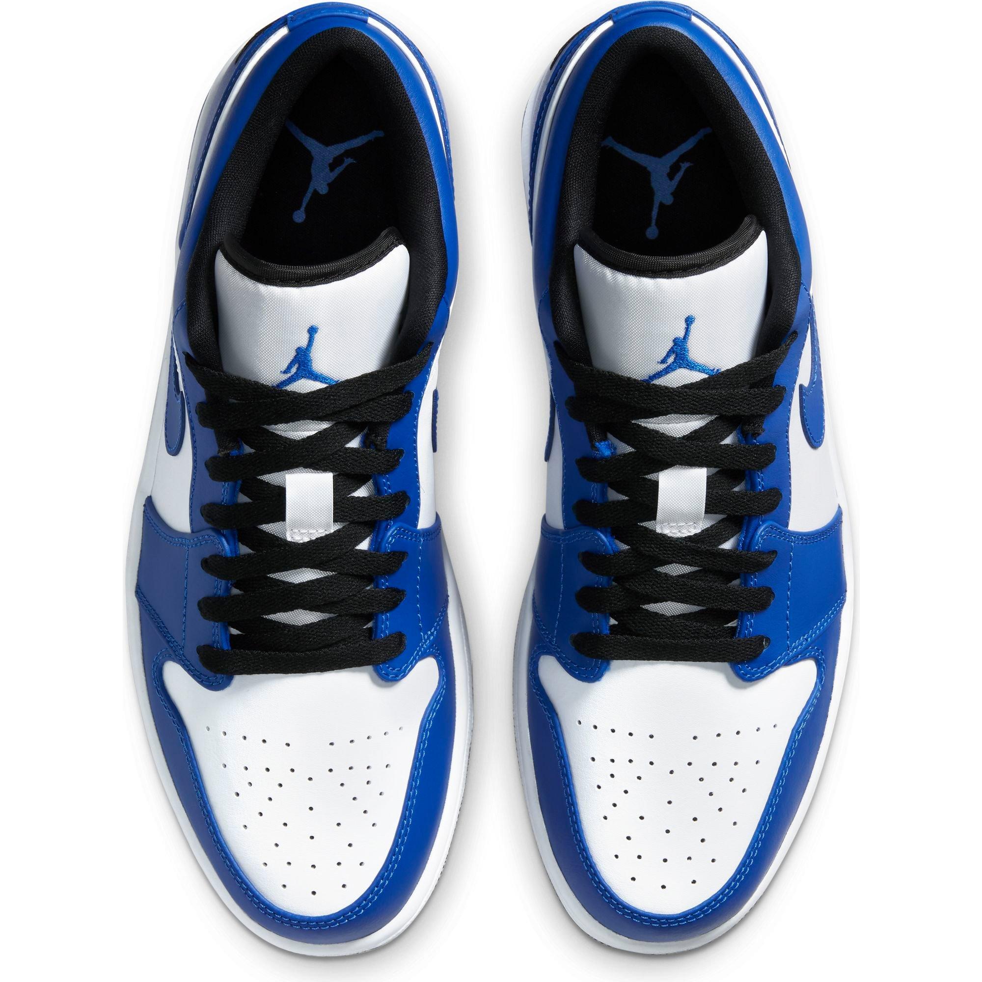 Jordan 1 Low "White/Hyper Royal/Black" Men's Shoe - ROYAL/BLACK Thumbnail View 8