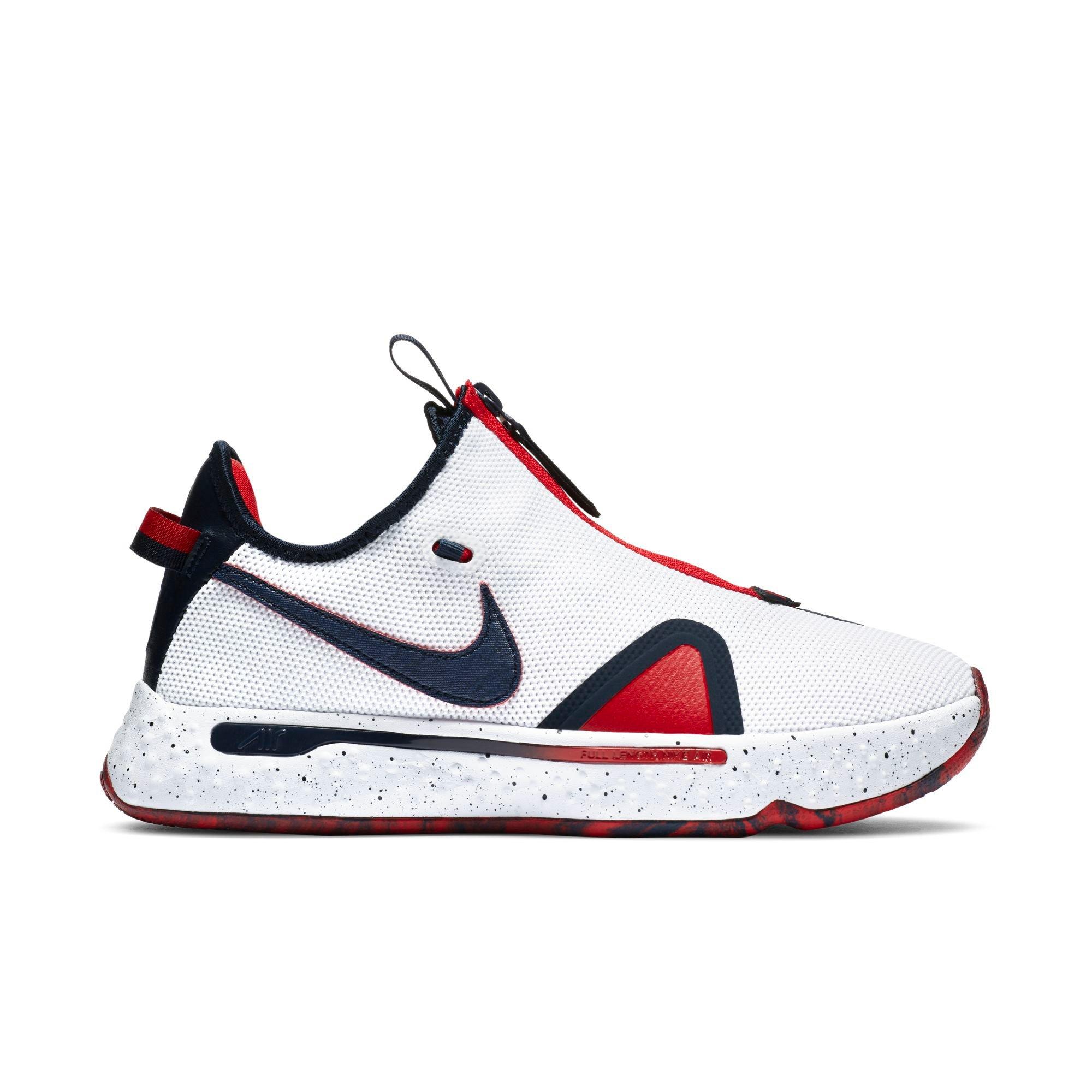 paul george shoes red and white