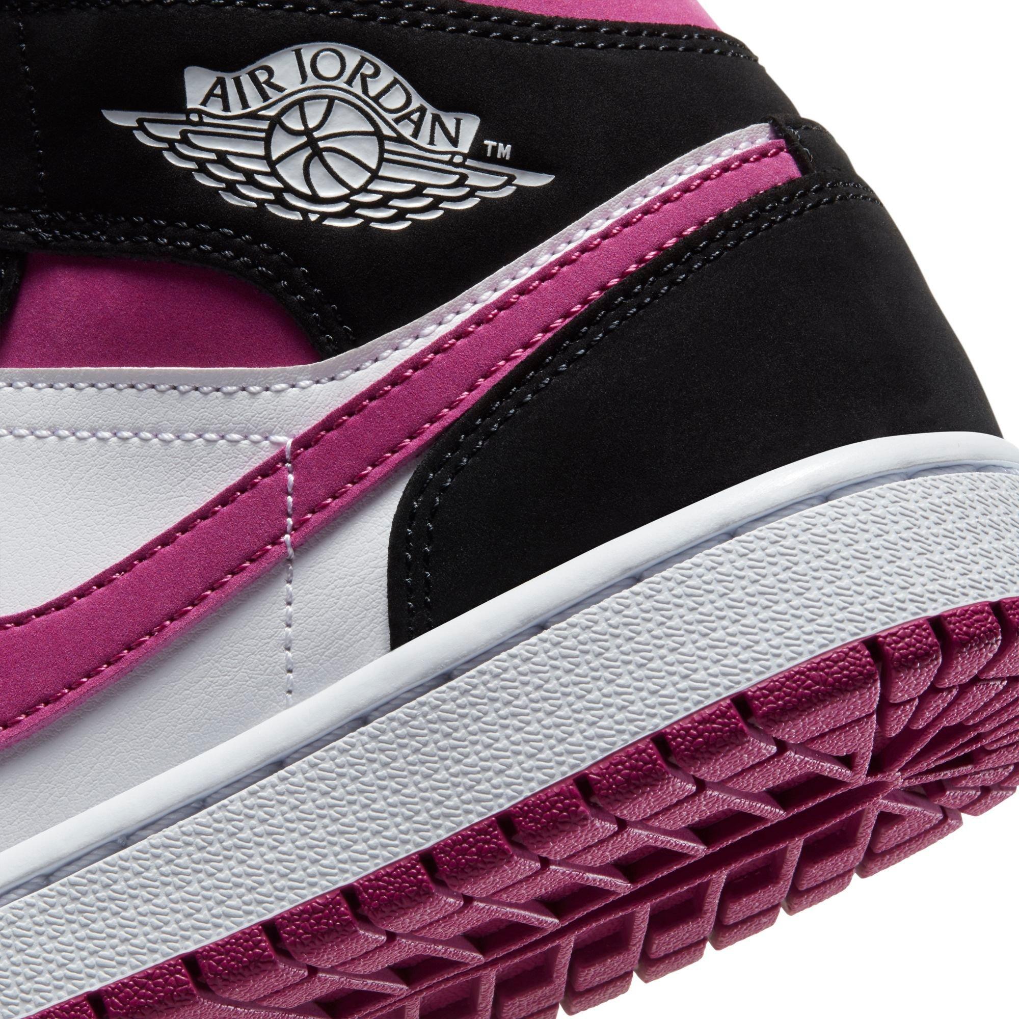 air jordan 1 mid black cactus flower white