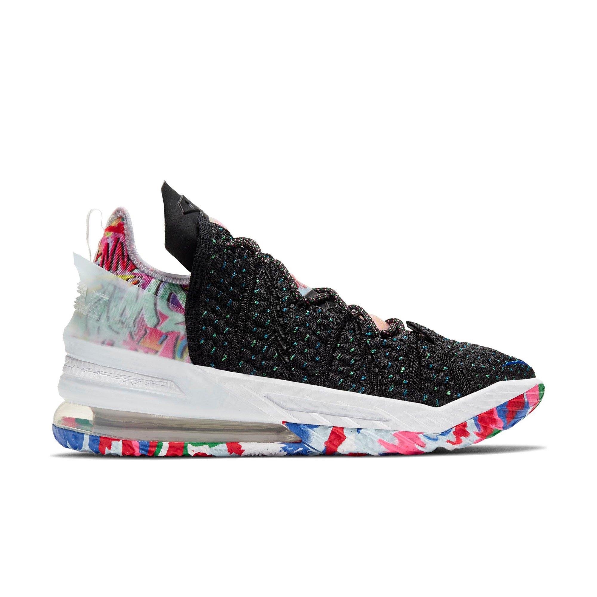 lebron 18 black and pink