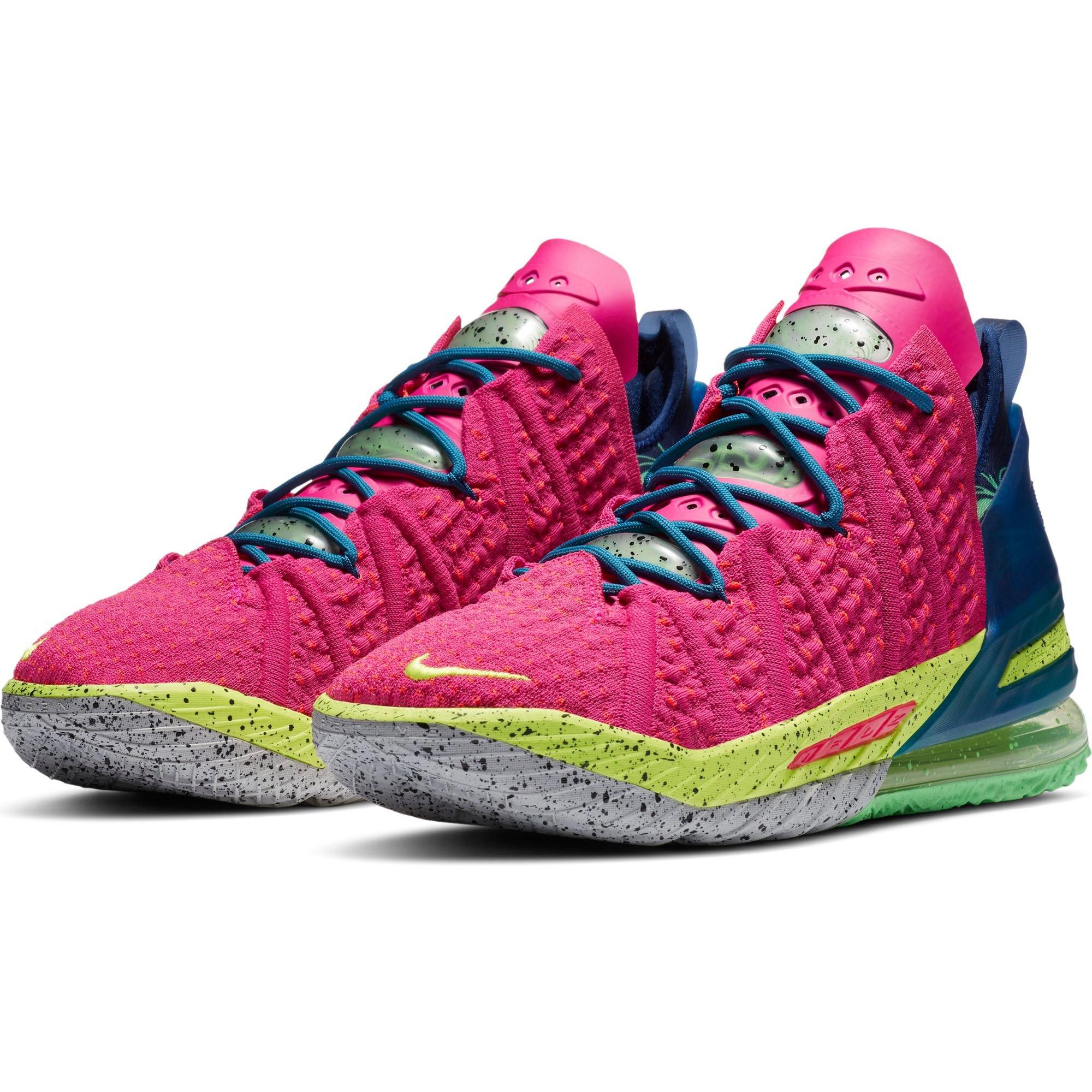 pink and green lebrons
