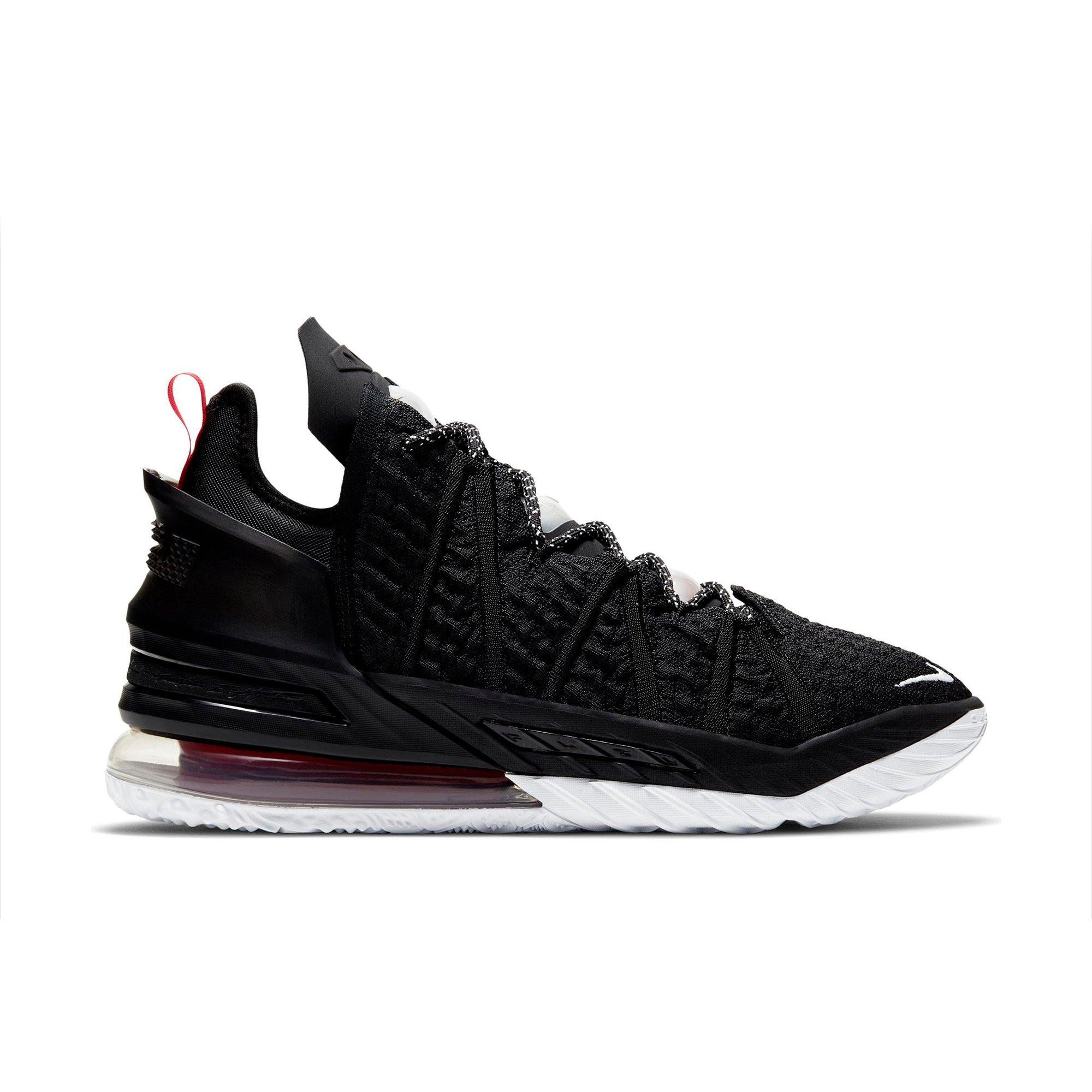 lebron 18 black and white