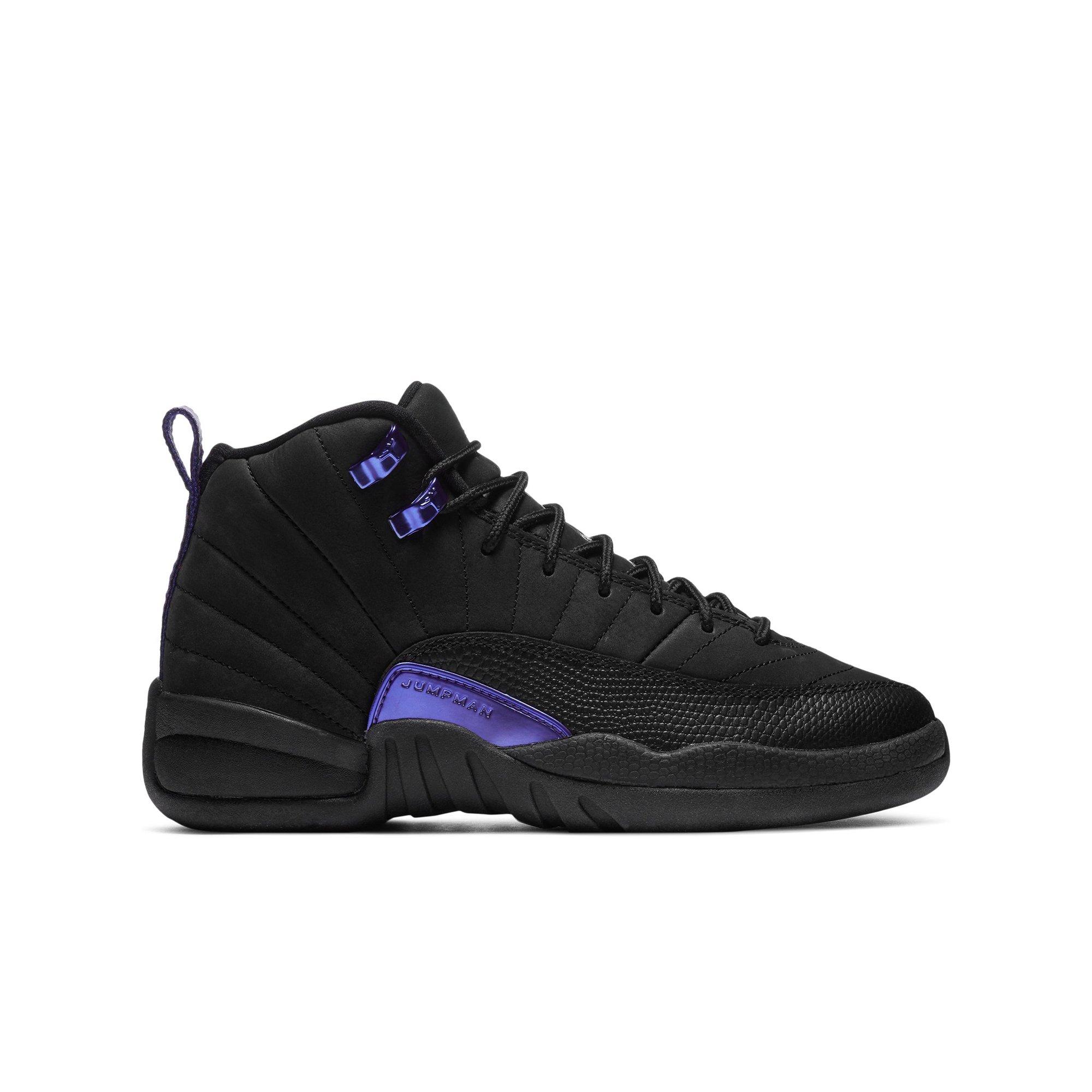 jordan 12 all black grade school