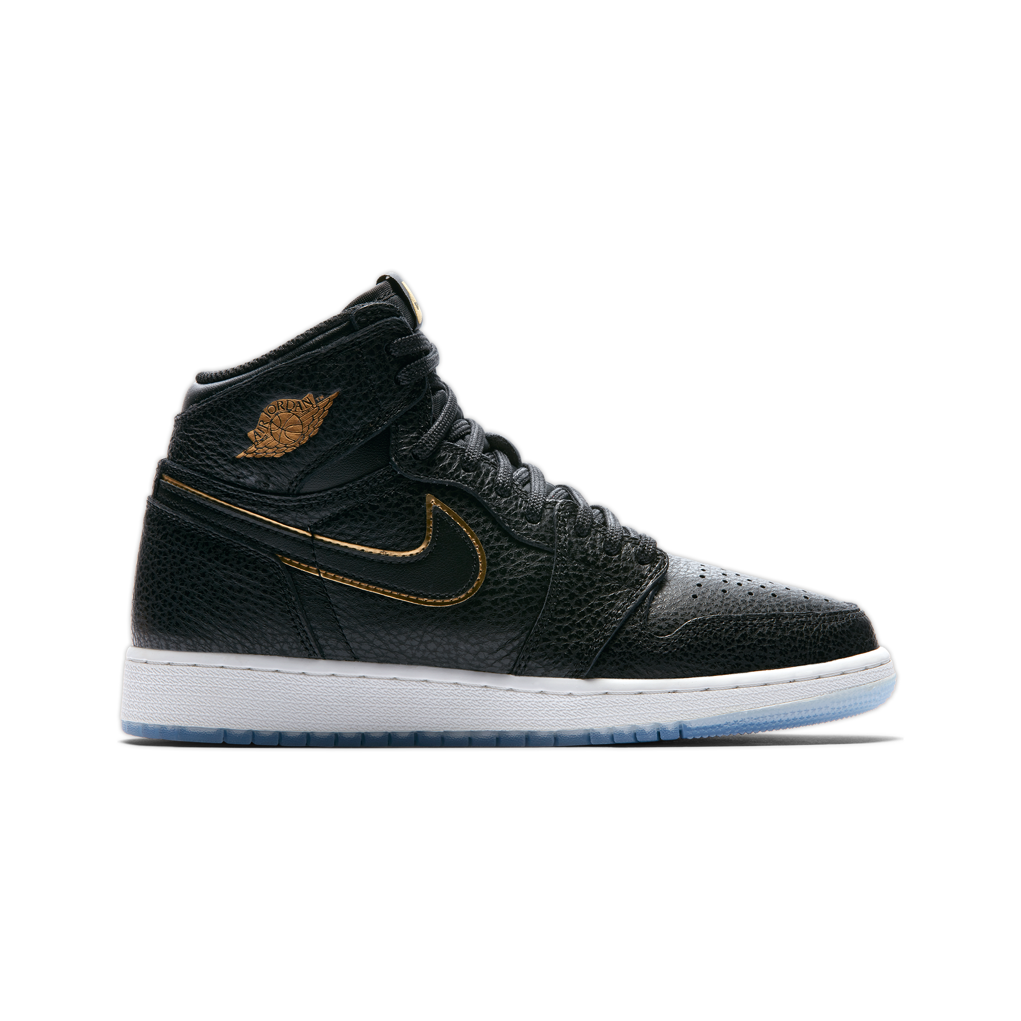 black and gold jordan 1 grade school