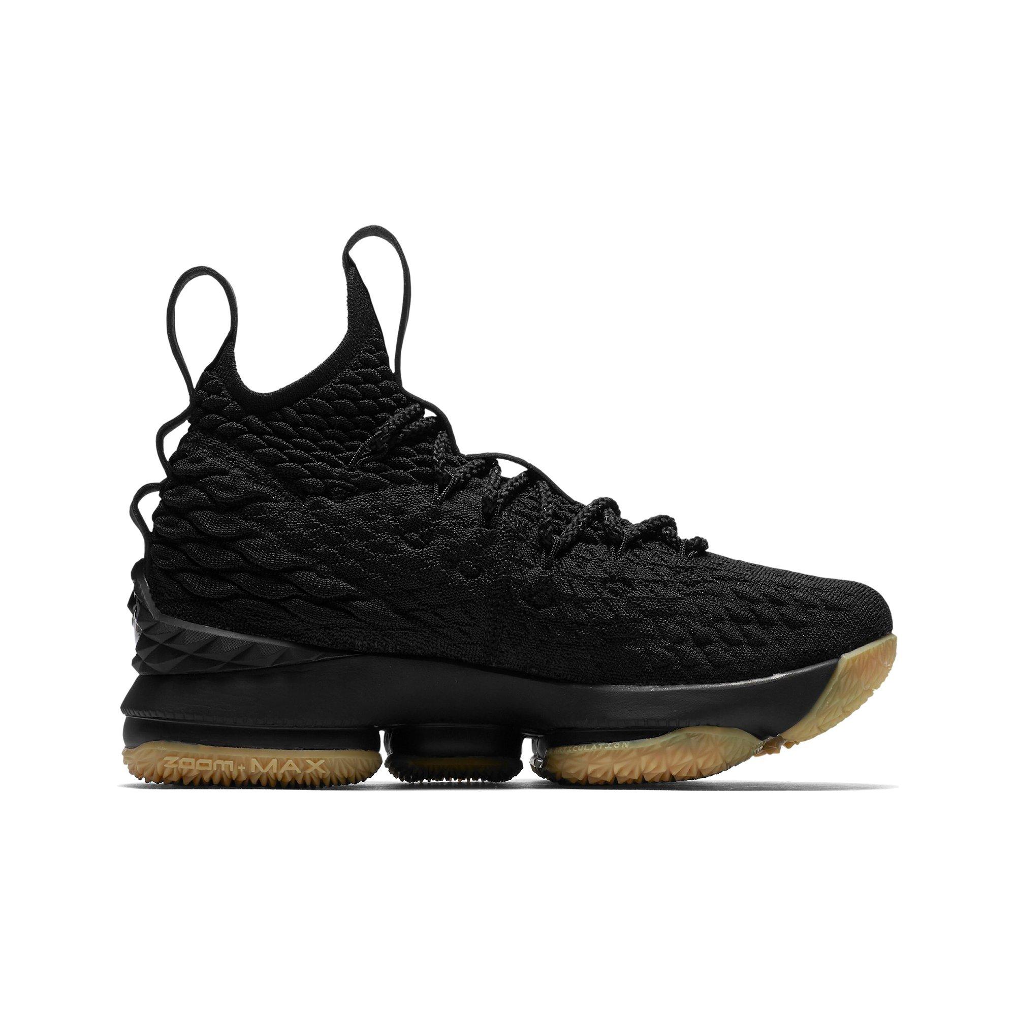 lebron 15 gs black gum