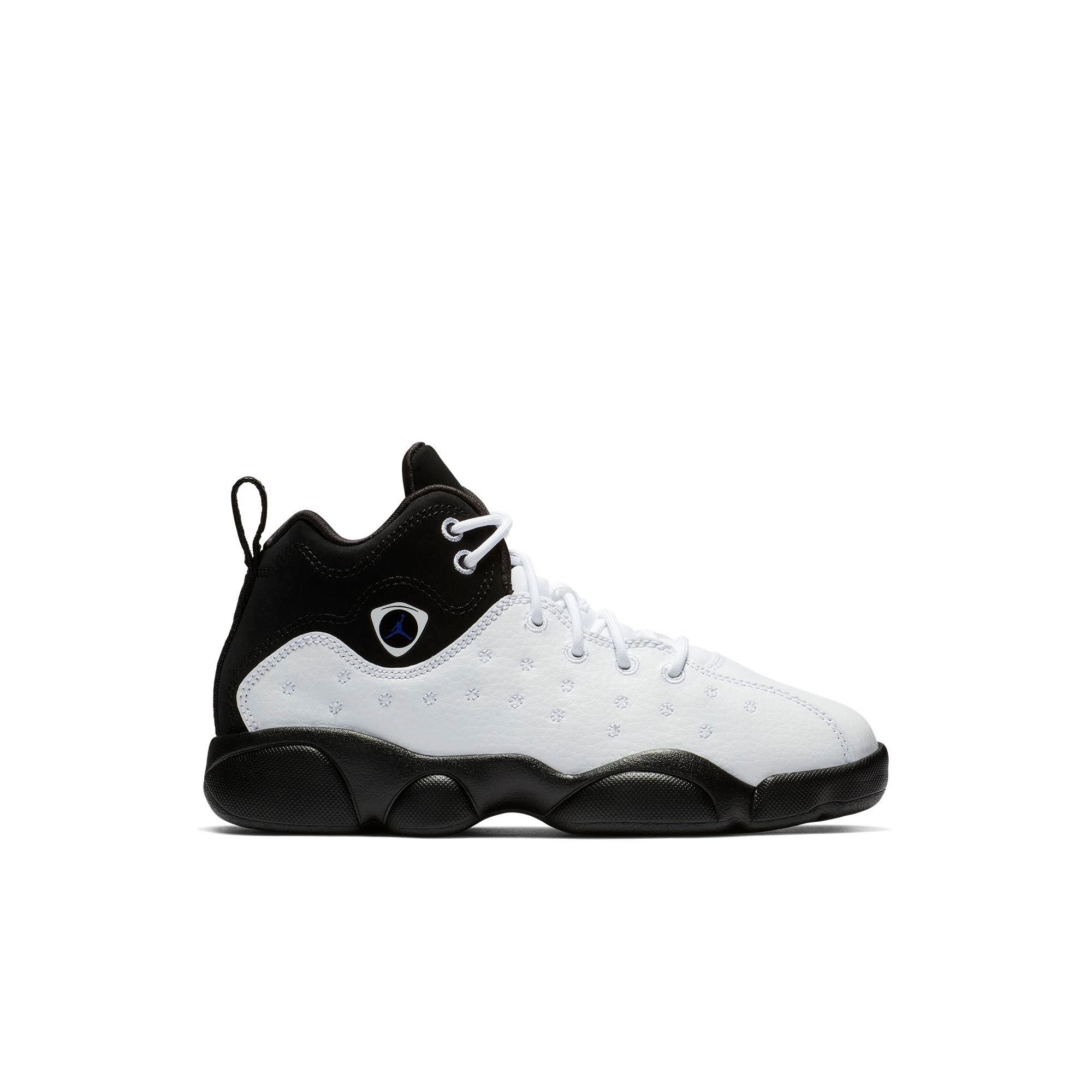 team jordans black and white