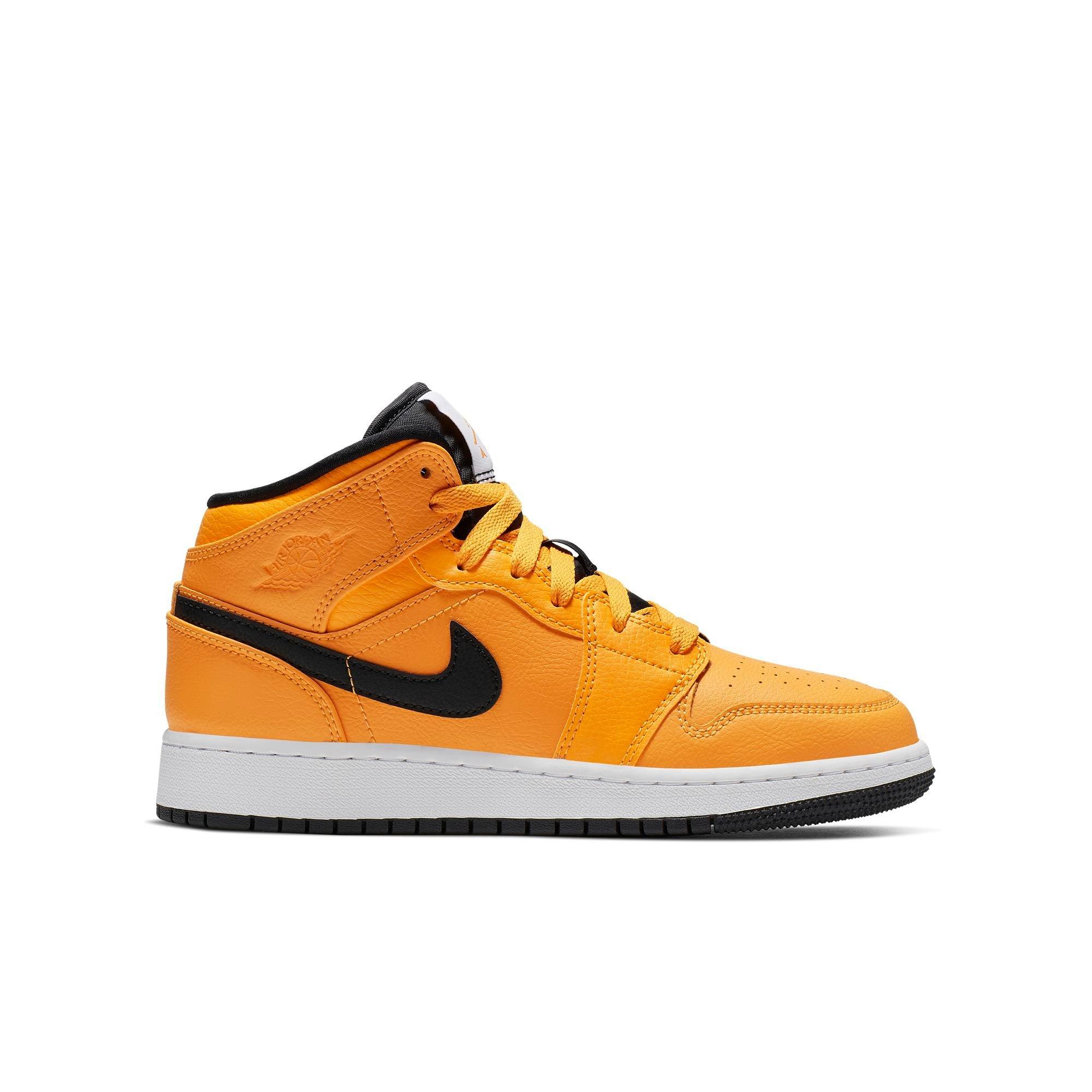 jordan 1 black and yellow grade school