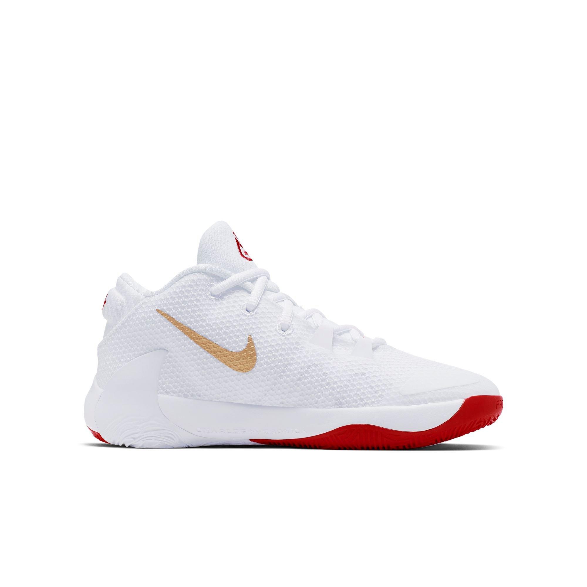 white basketball shoes for kids