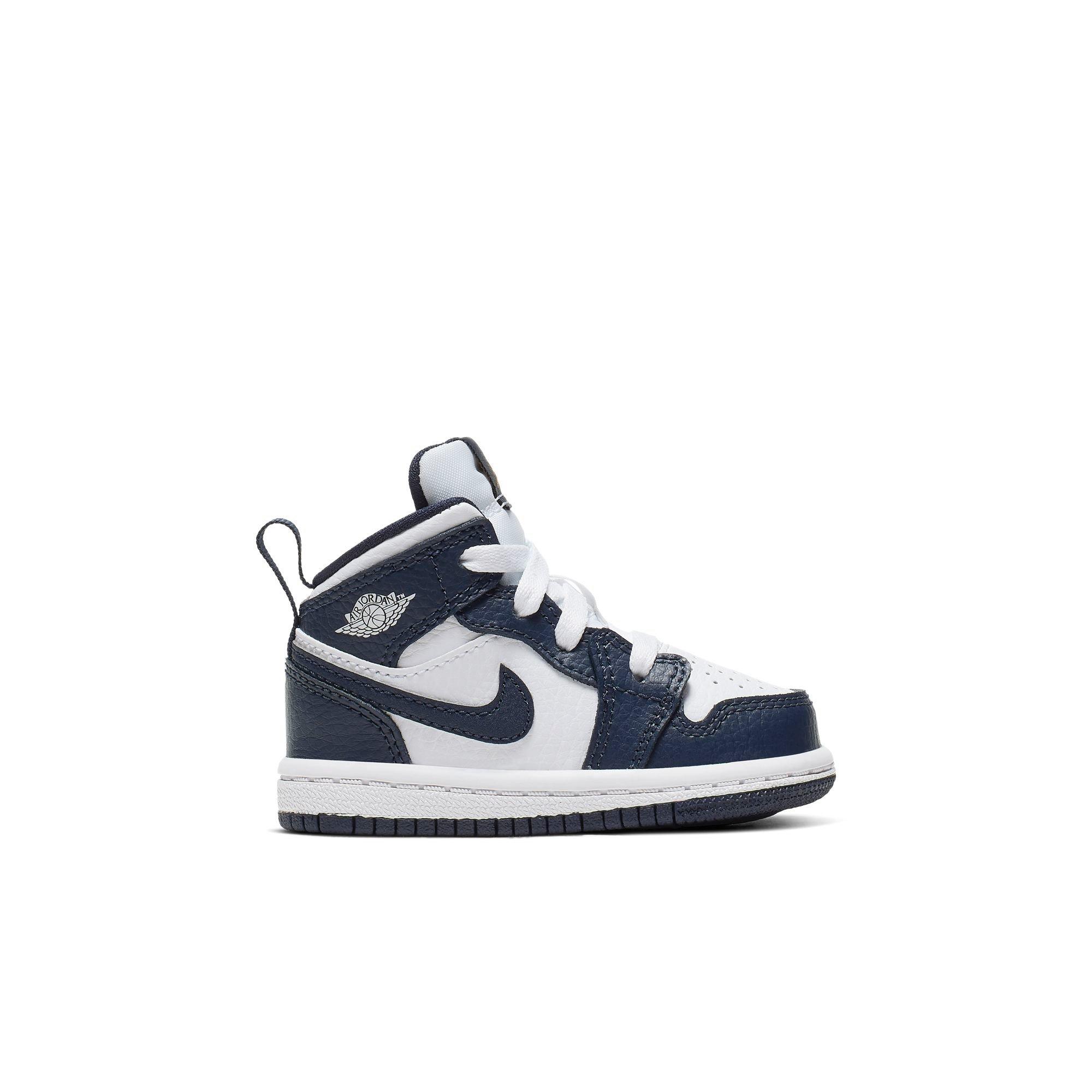 blue and white jordans toddler