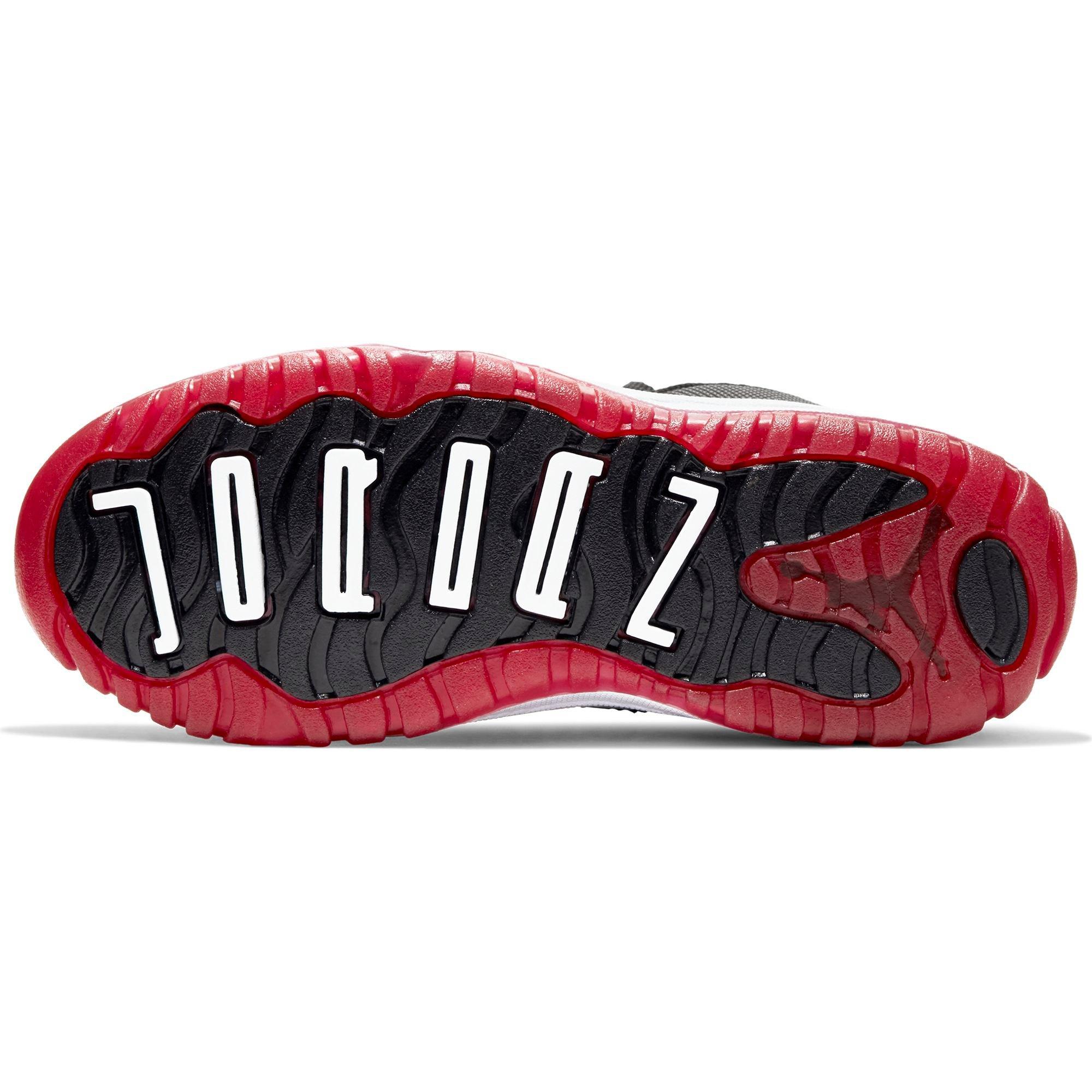 jordan 11 bred bottom