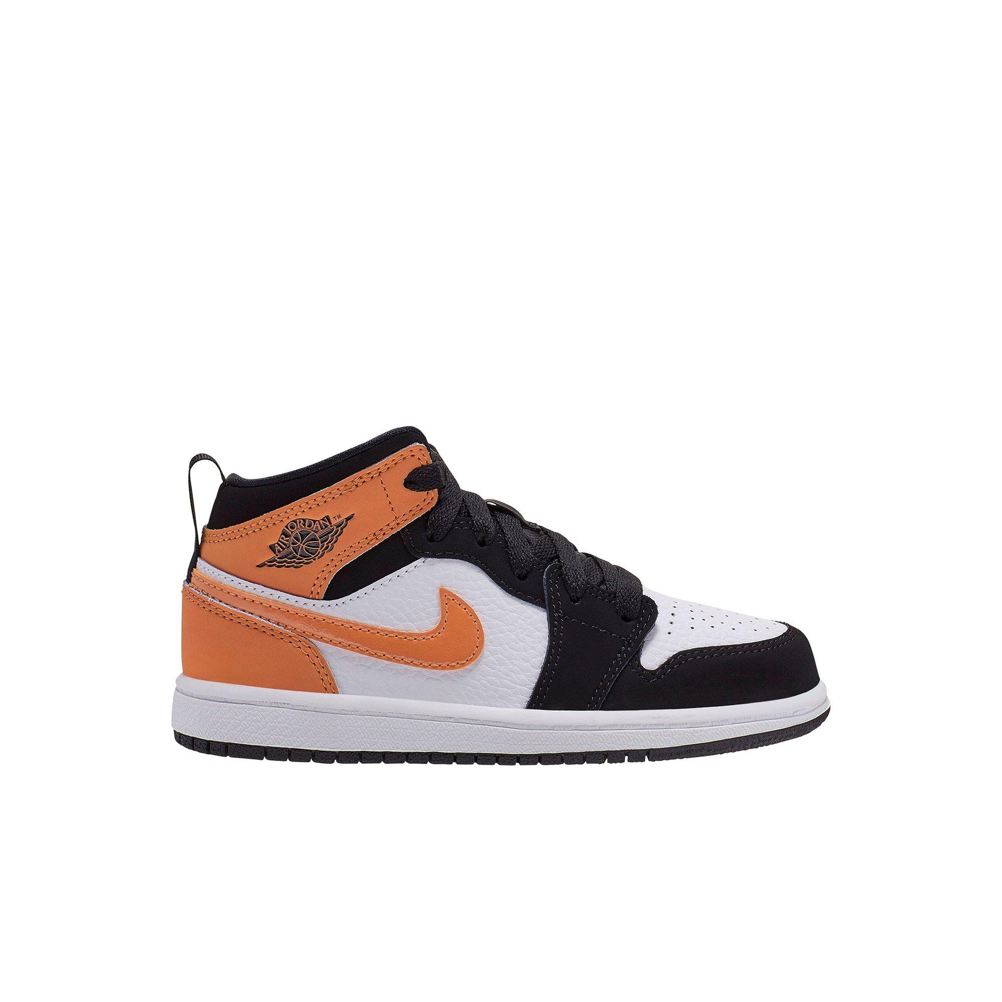 black and orange jordan 1 kids