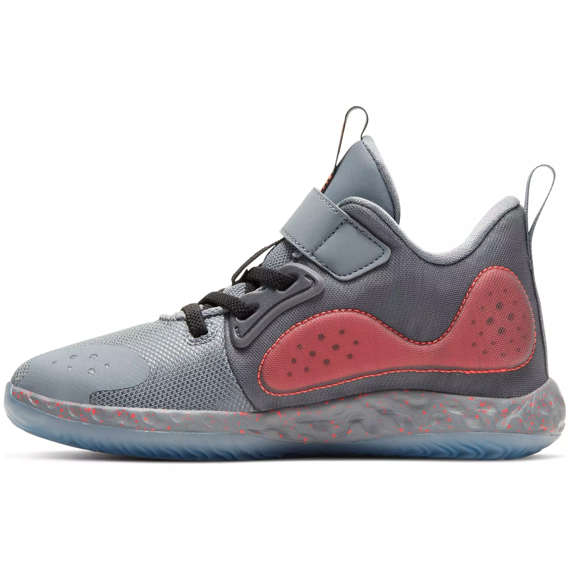 Nike KD Trey 5 VII "Cool Grey/Bright Crimson" Preschool Boys' Basketball Shoe - GREY/RED