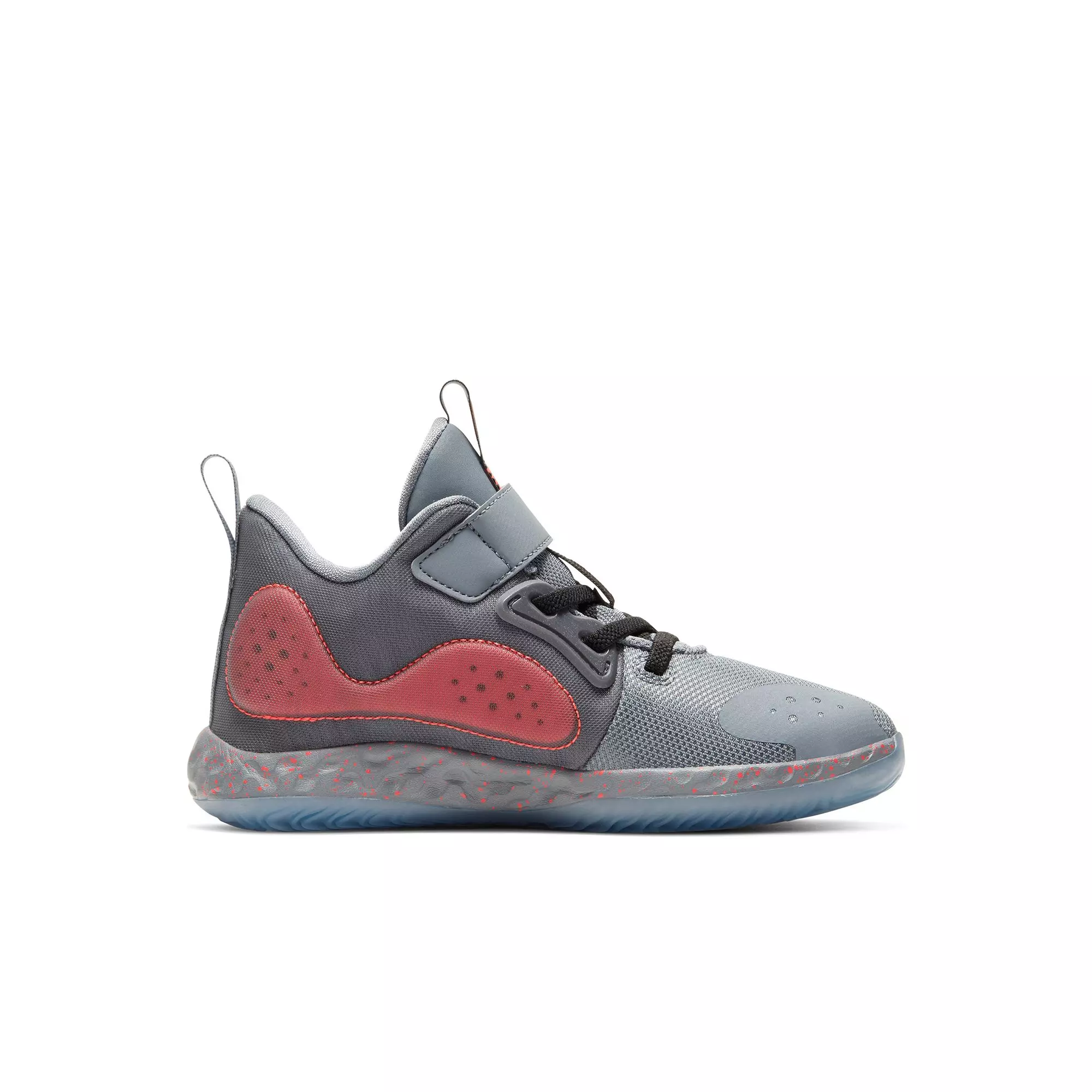 Nike KD Trey 5 VII "Cool Grey/Bright Crimson" Preschool Boys' Basketball Shoe - GREY/RED