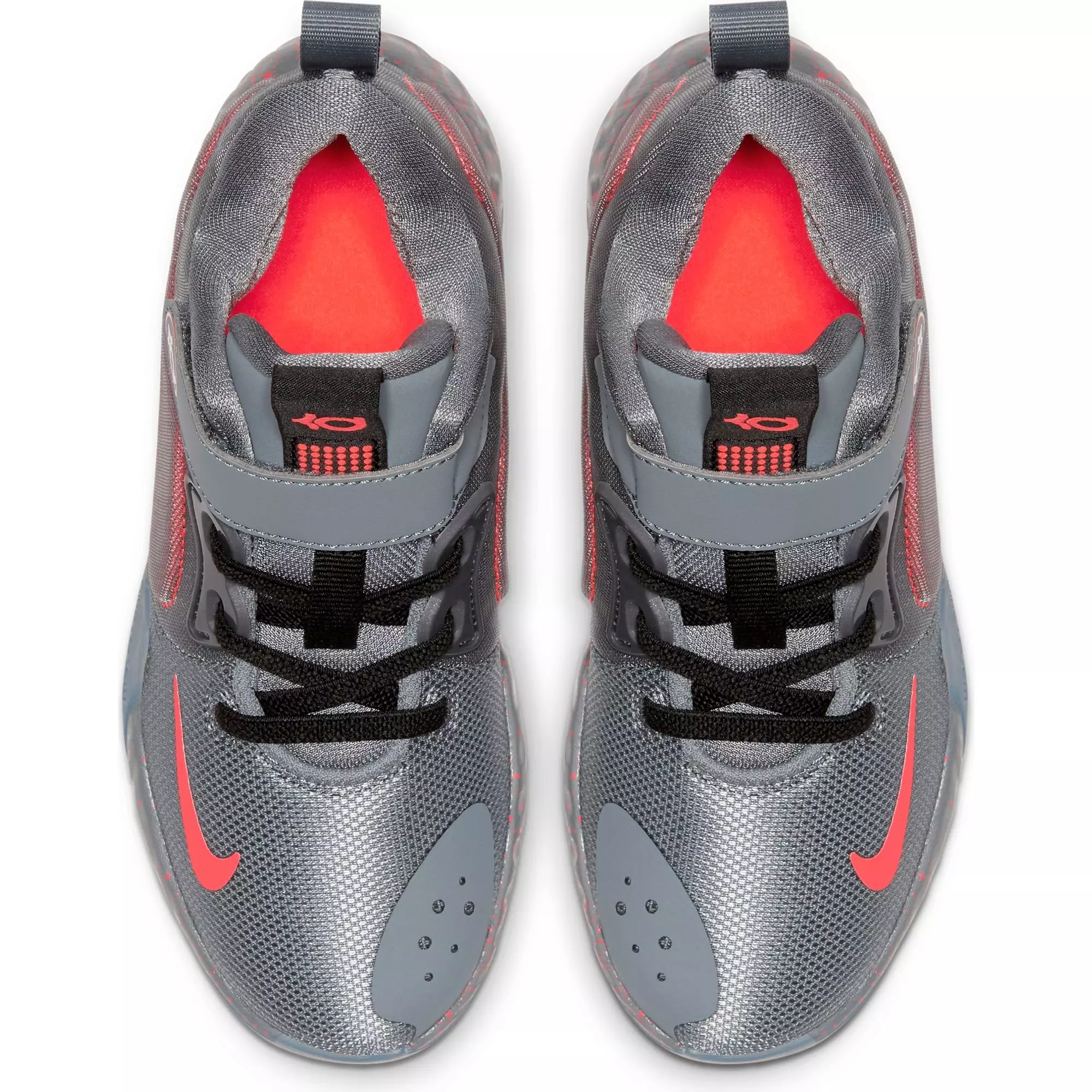 Nike KD Trey 5 VII "Cool Grey/Bright Crimson" Preschool Boys' Basketball Shoe - GREY/RED