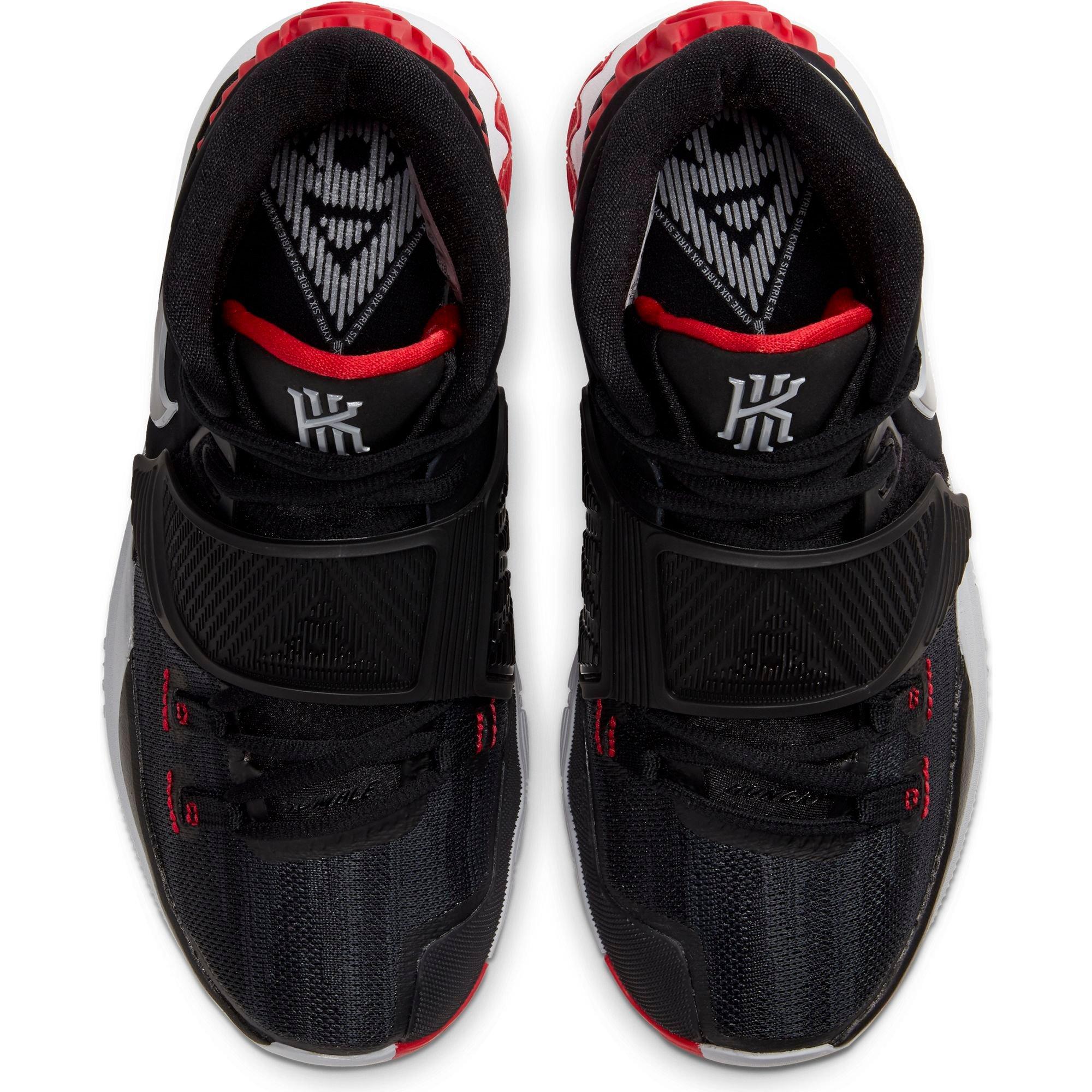 kyrie 6 black and red