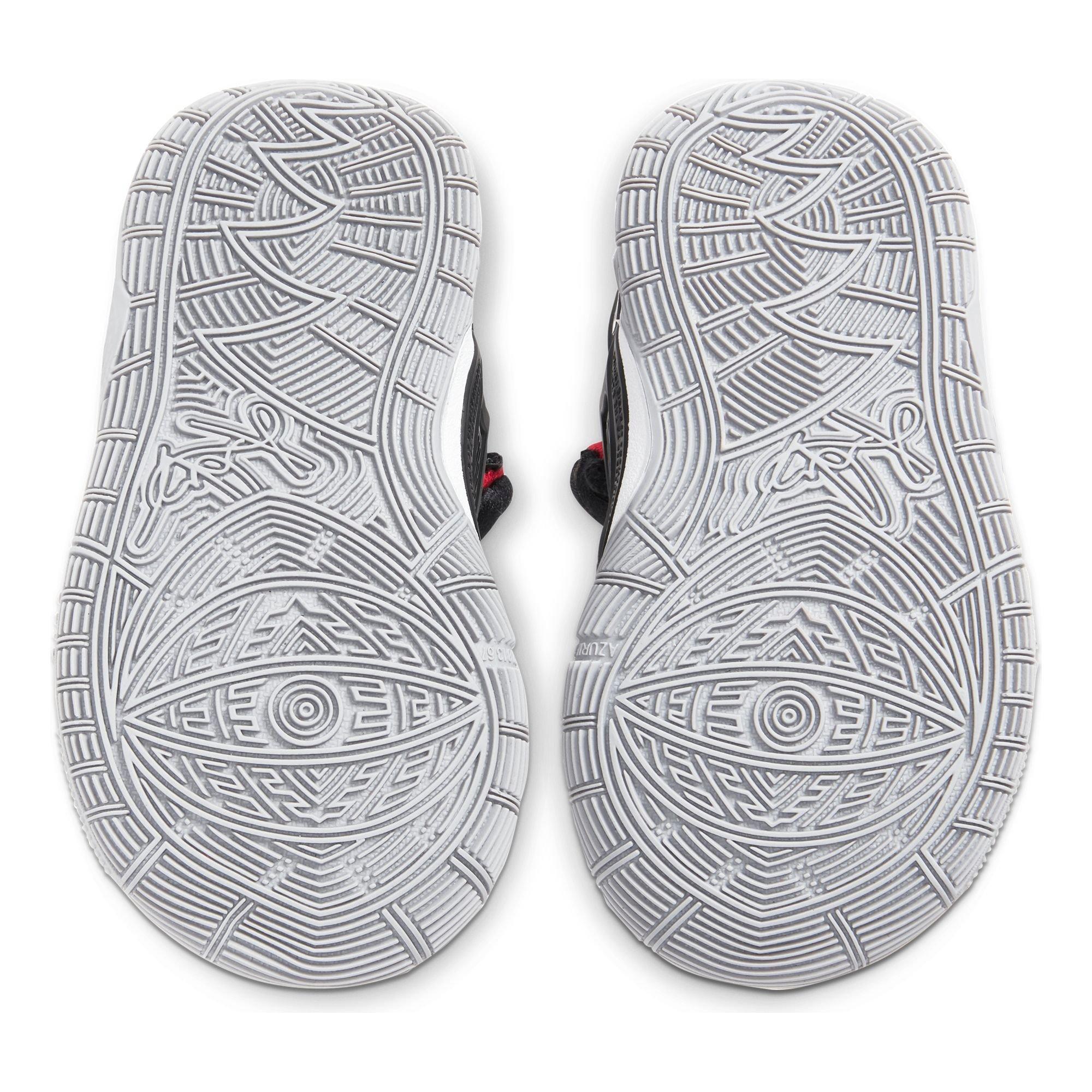 Nike Kyrie 6 "Black/University Red" Toddler Kids' Basketball Shoe - BLACK/WHITE/RED Thumbnail View 9