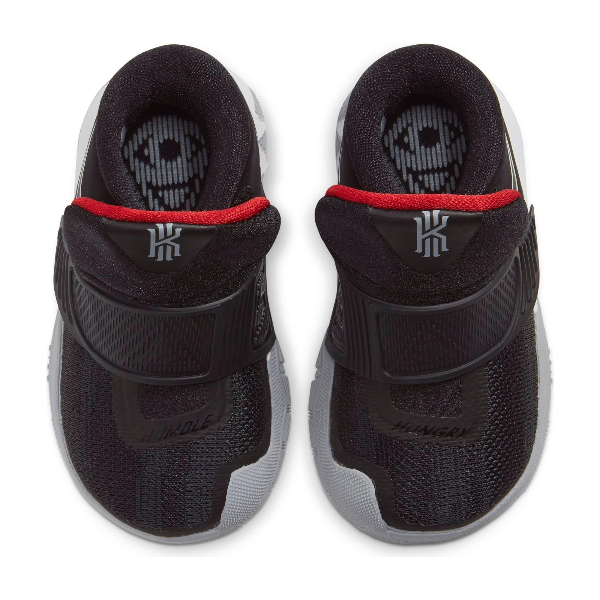 Nike Kyrie 6 "Black/University Red" Toddler Kids' Basketball Shoe - BLACK/WHITE/RED Thumbnail View 8