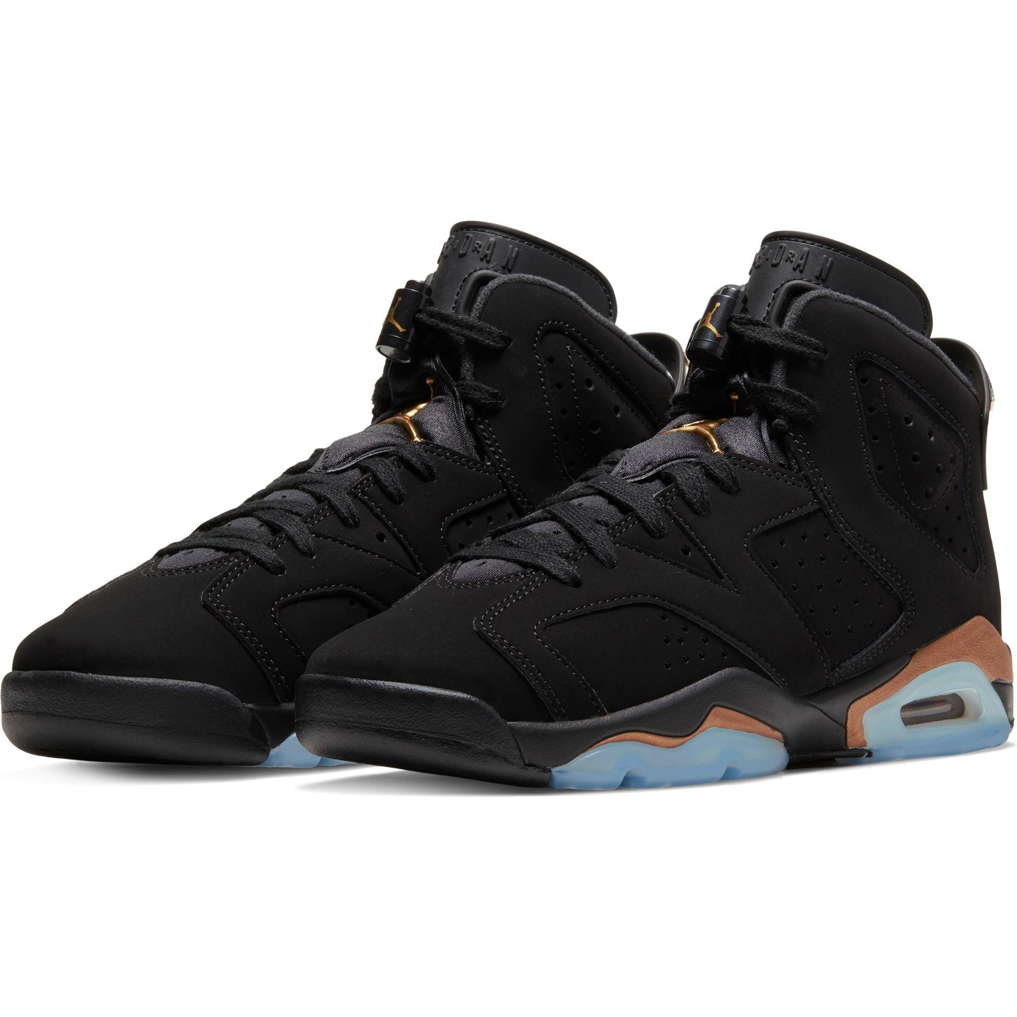 jordan 6 black and gold grade school