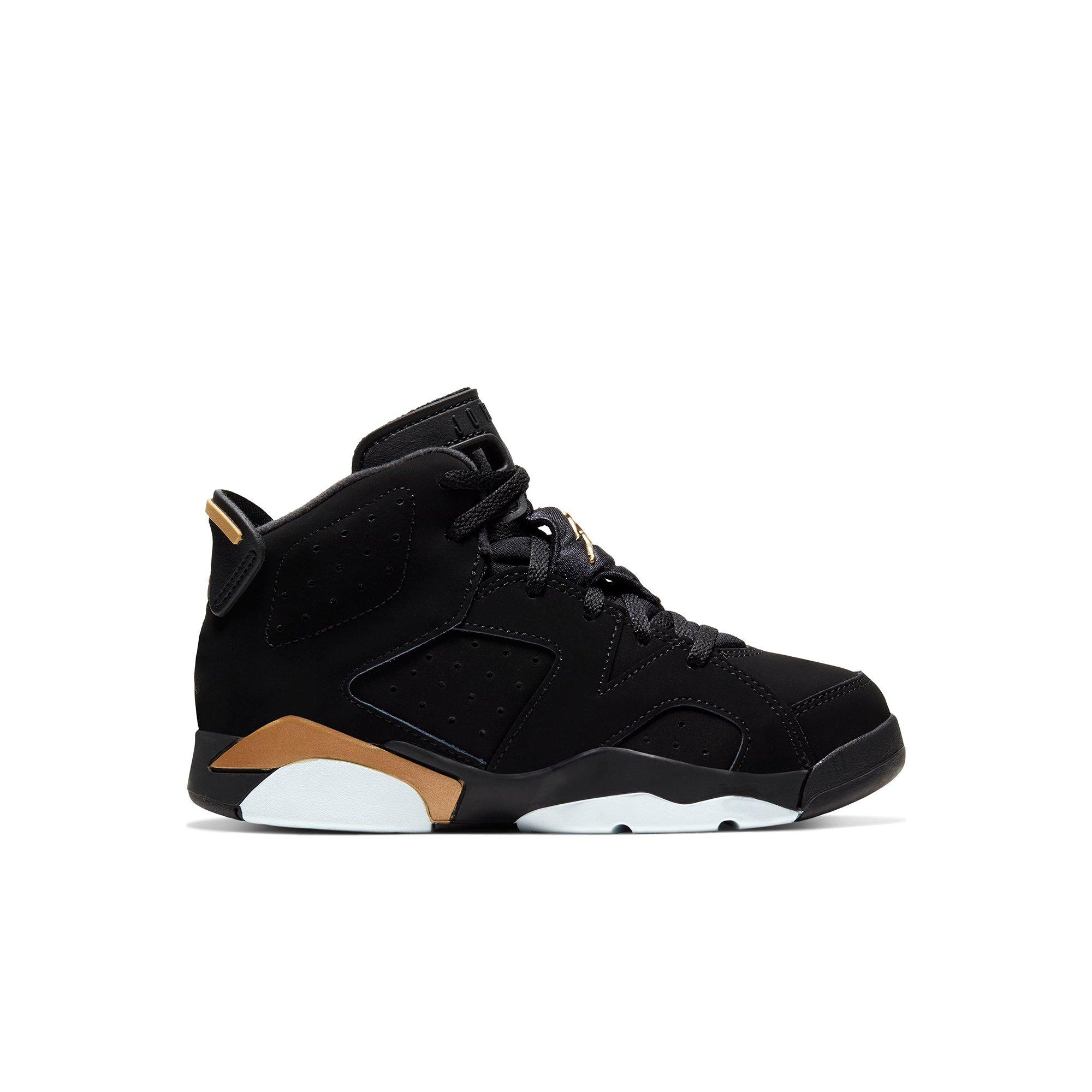 black and gold jordans preschool