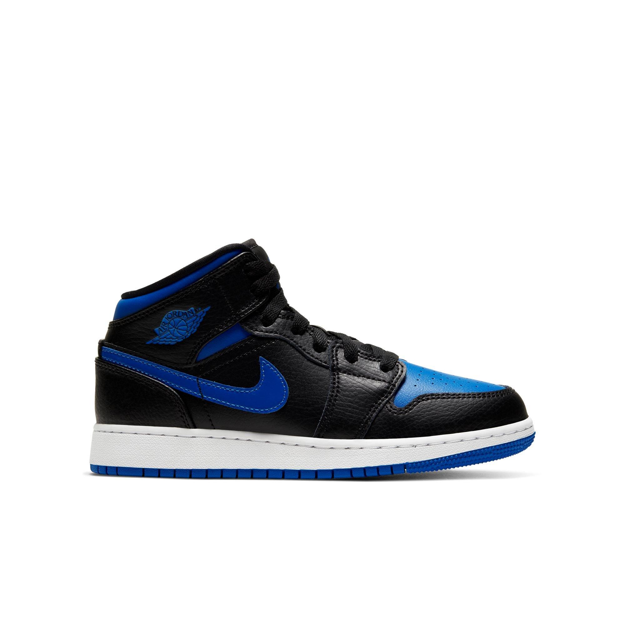 royal blue and black jordan 1 grade school