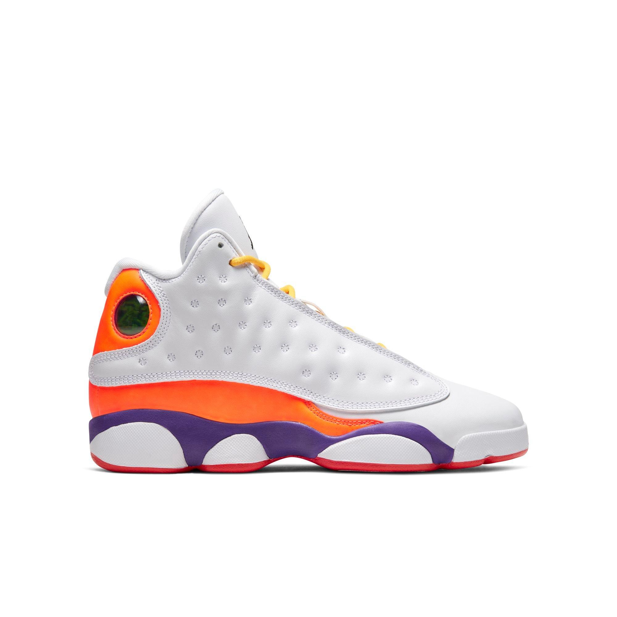 white black court purple total orange jordan 13