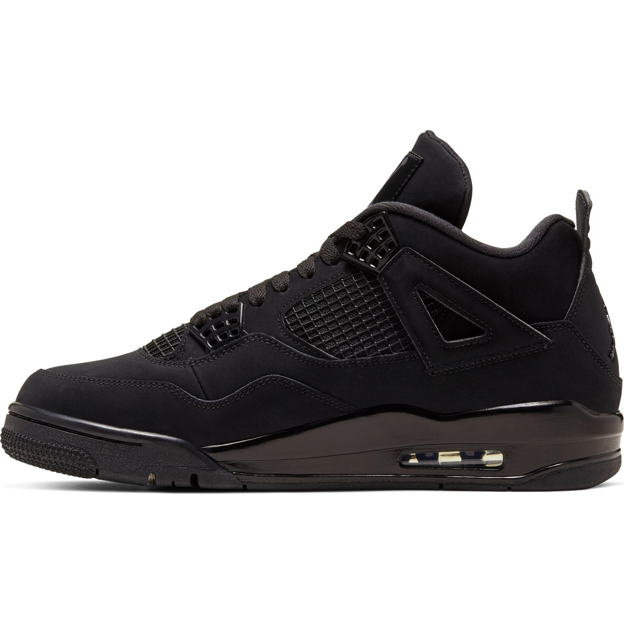 all black jordan 4 grade school