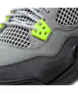 Jordan 4 Retro SE Cool Grey/Volt Grade School Kids' Shoe - Hibbett