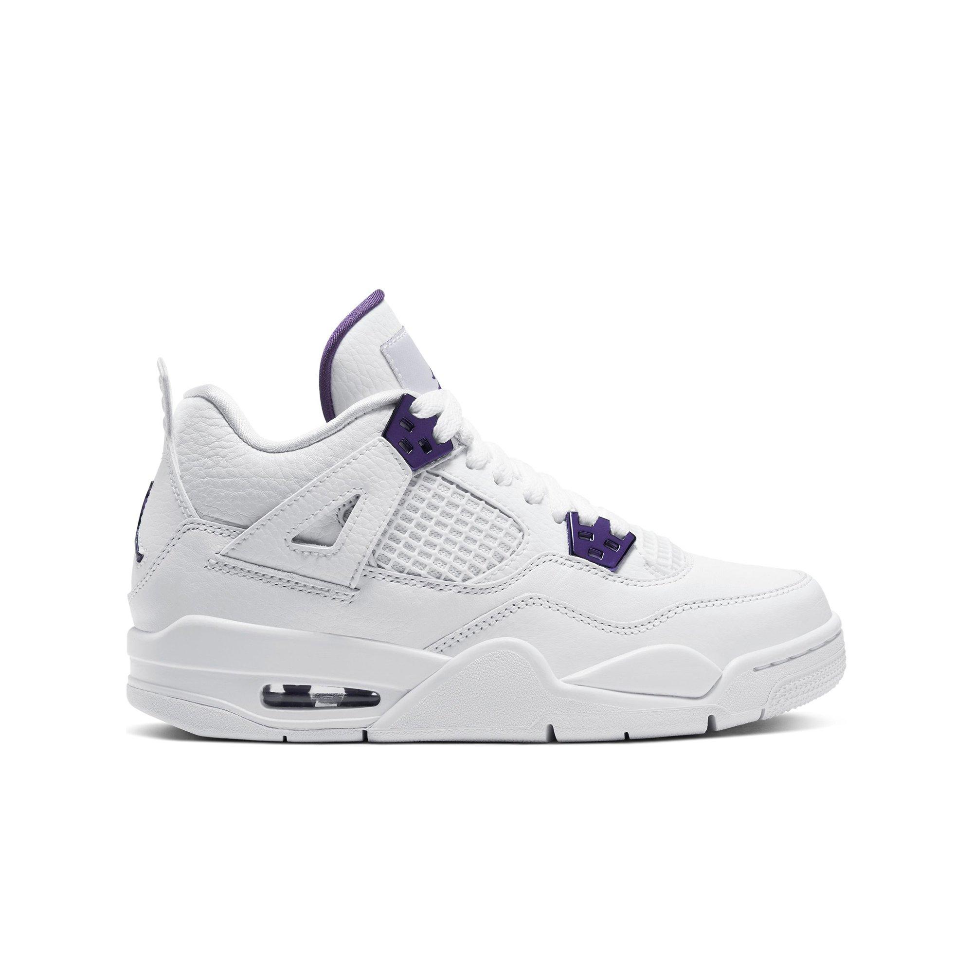 purple and white 4s jordans