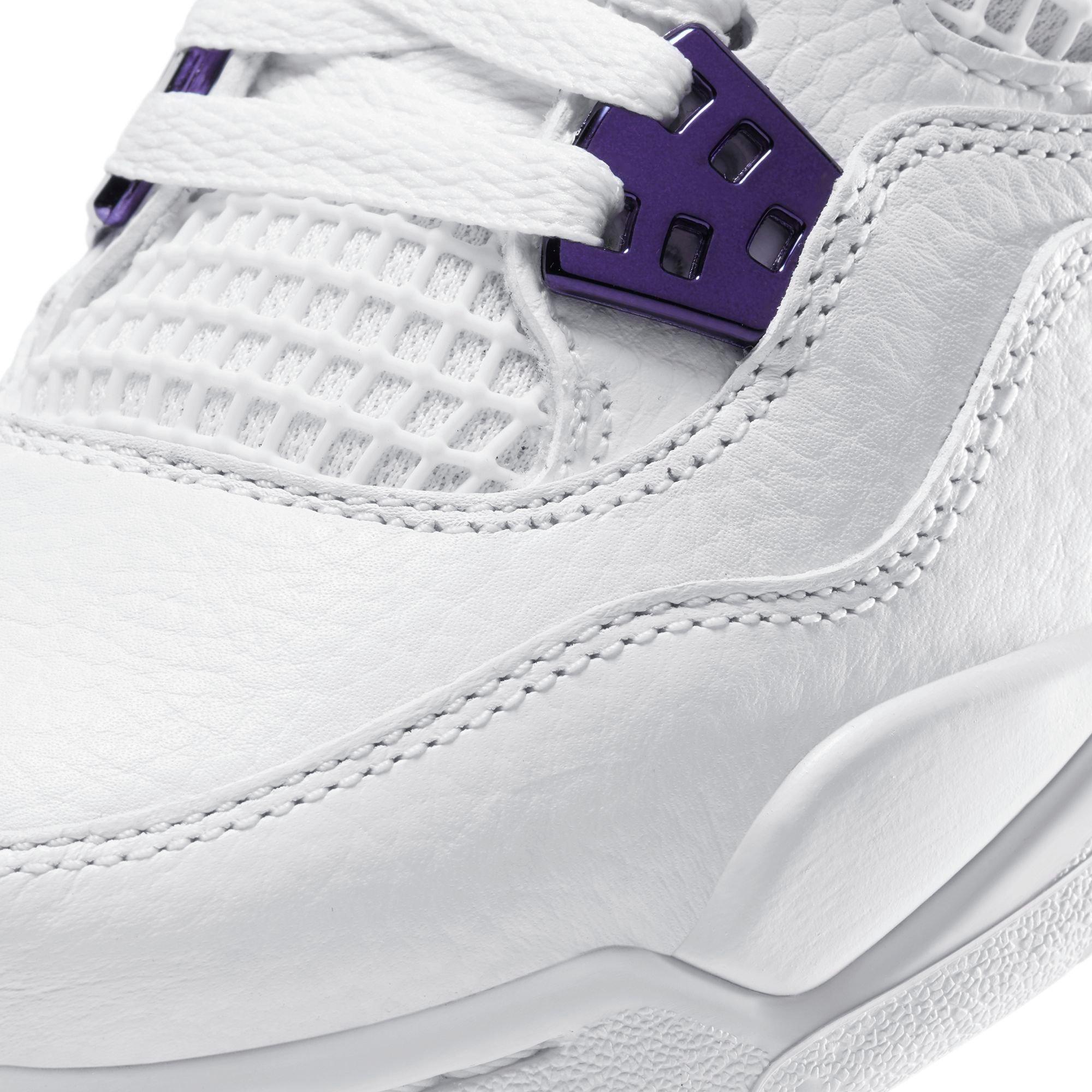 all white 4s with purple
