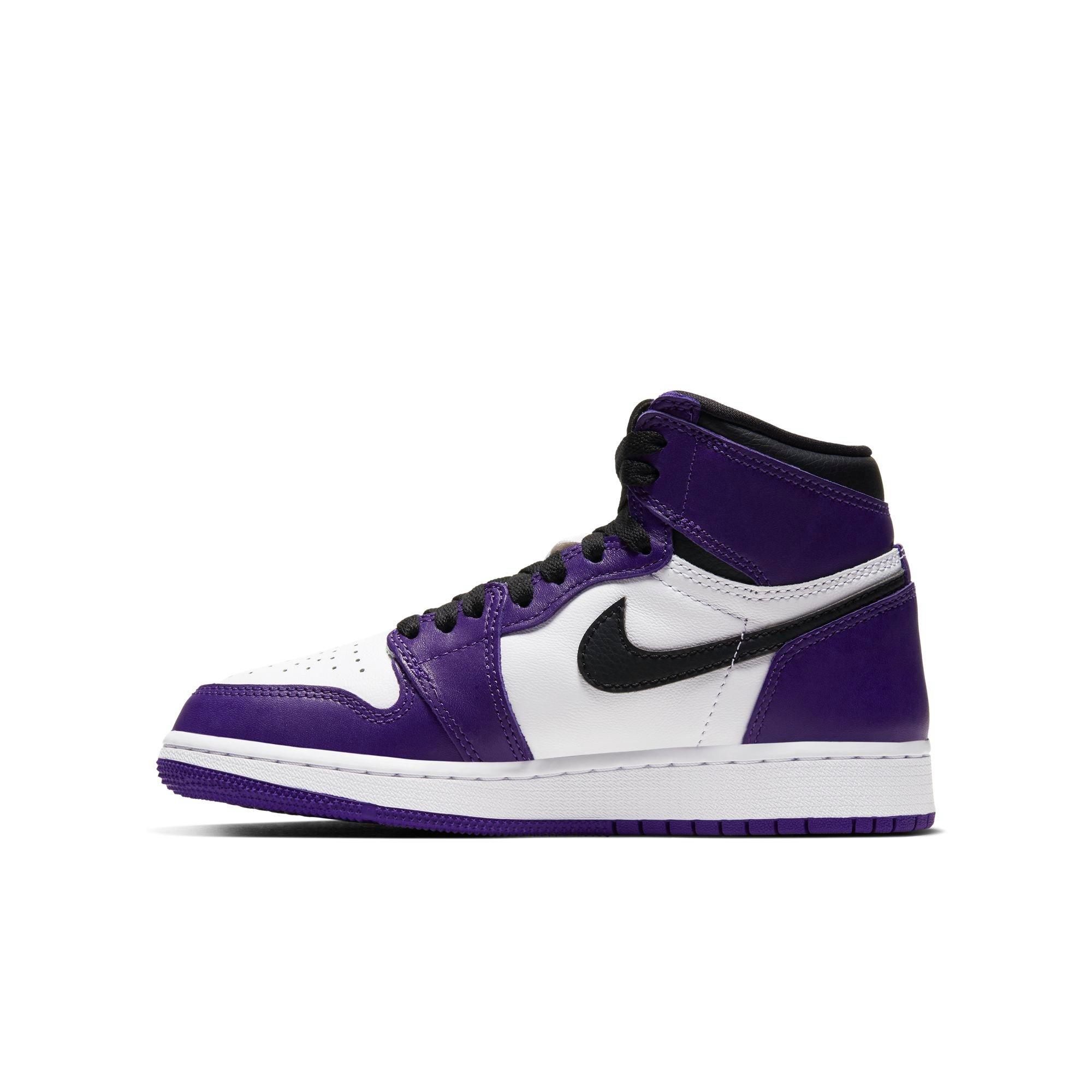 jordan 1 green and purple grade school