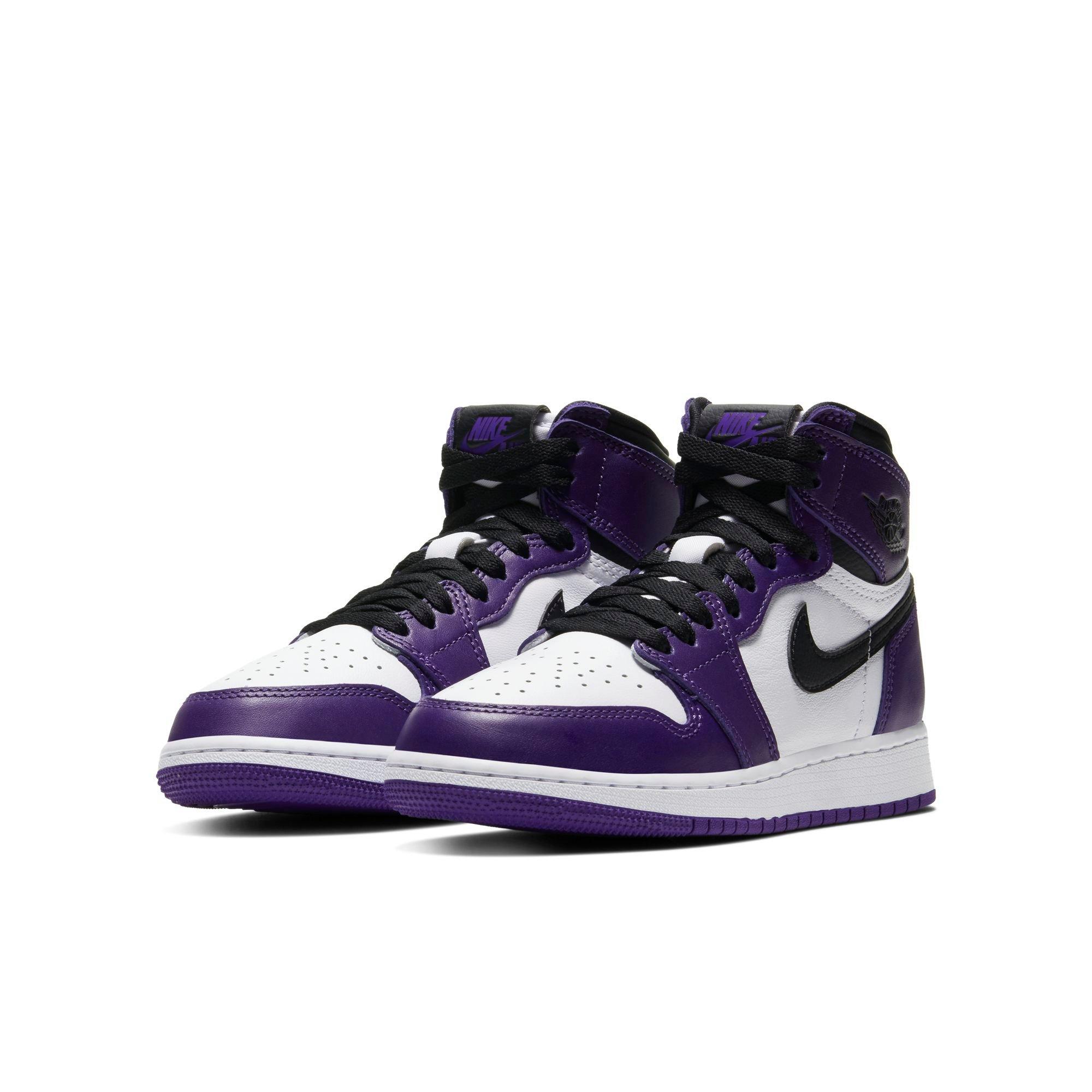 jordan 1 og court purple grade school