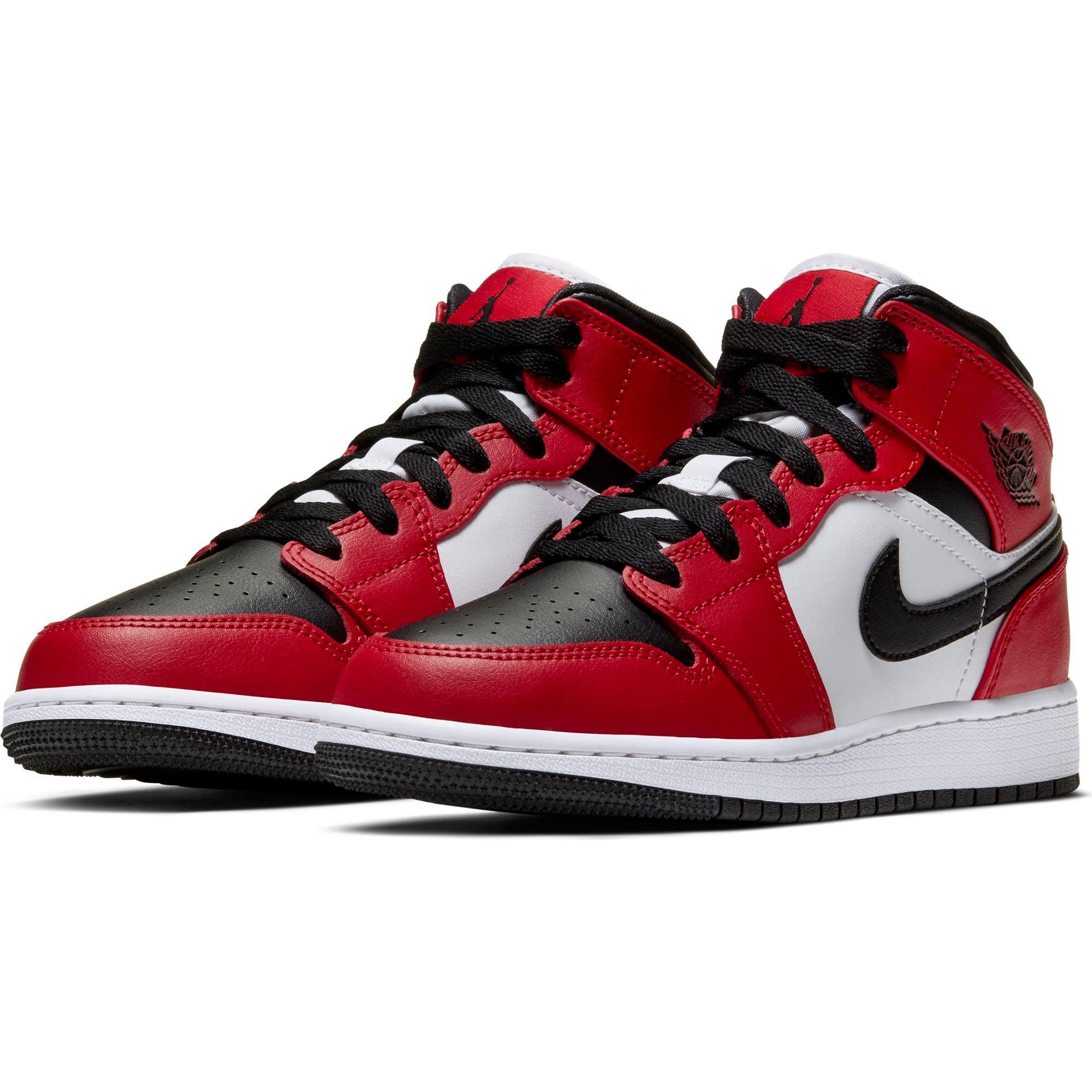 red black and white jordan 1 grade school