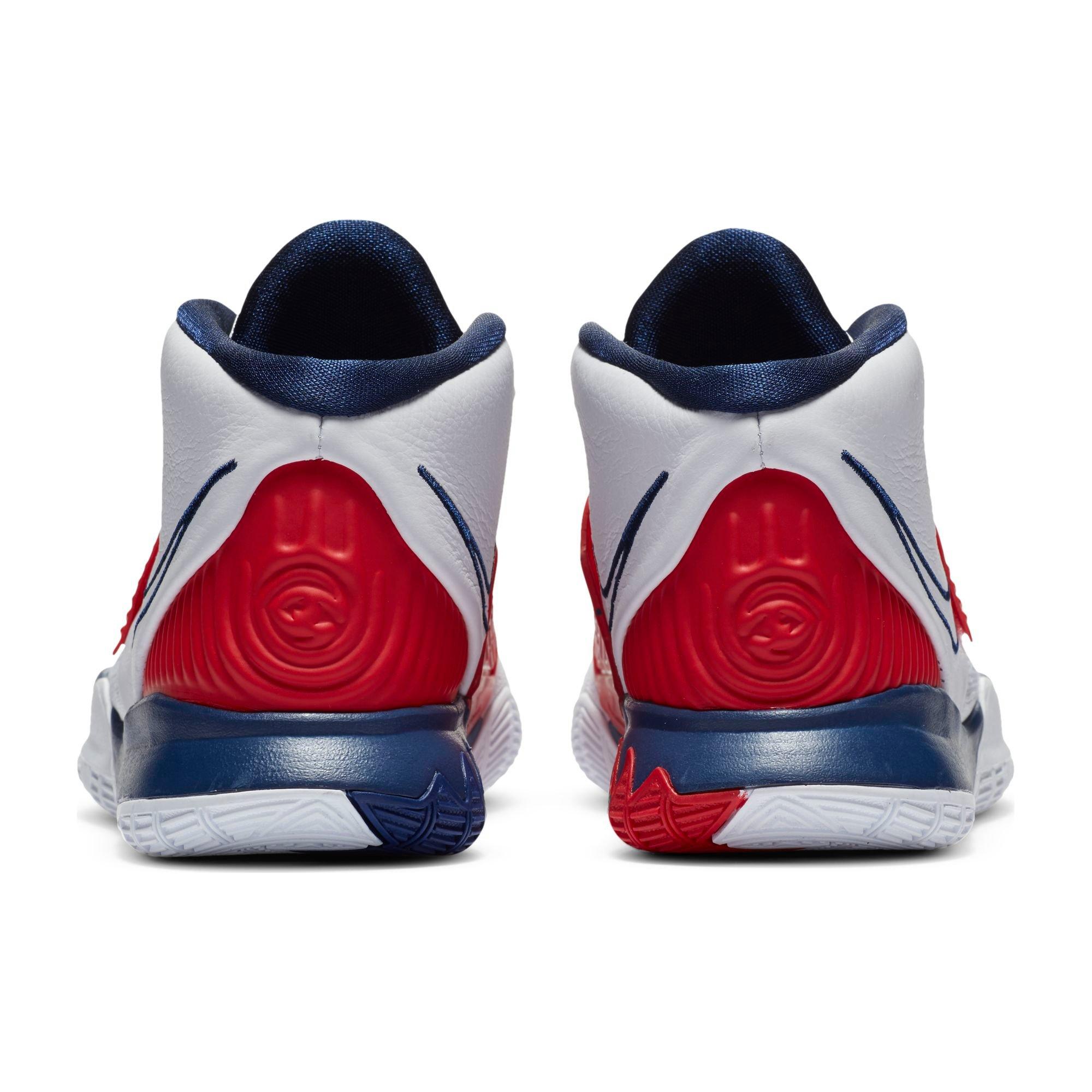 Kyrie shoes red hot sale white and blue