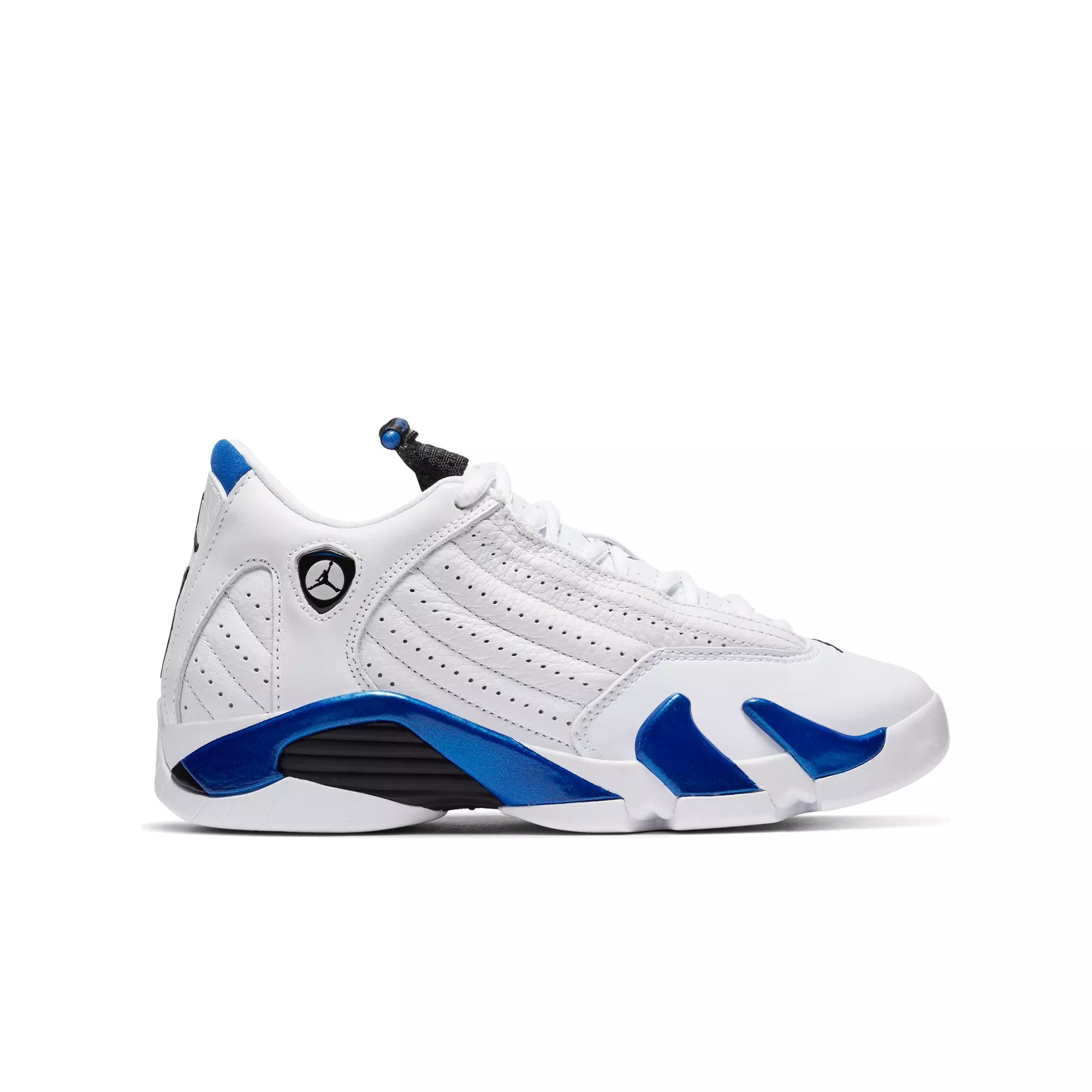 Jordan 14 Retro "White/Black/Hyper Royal" Grade School Kids' Shoe - WHITE/BLACK/ROYAL