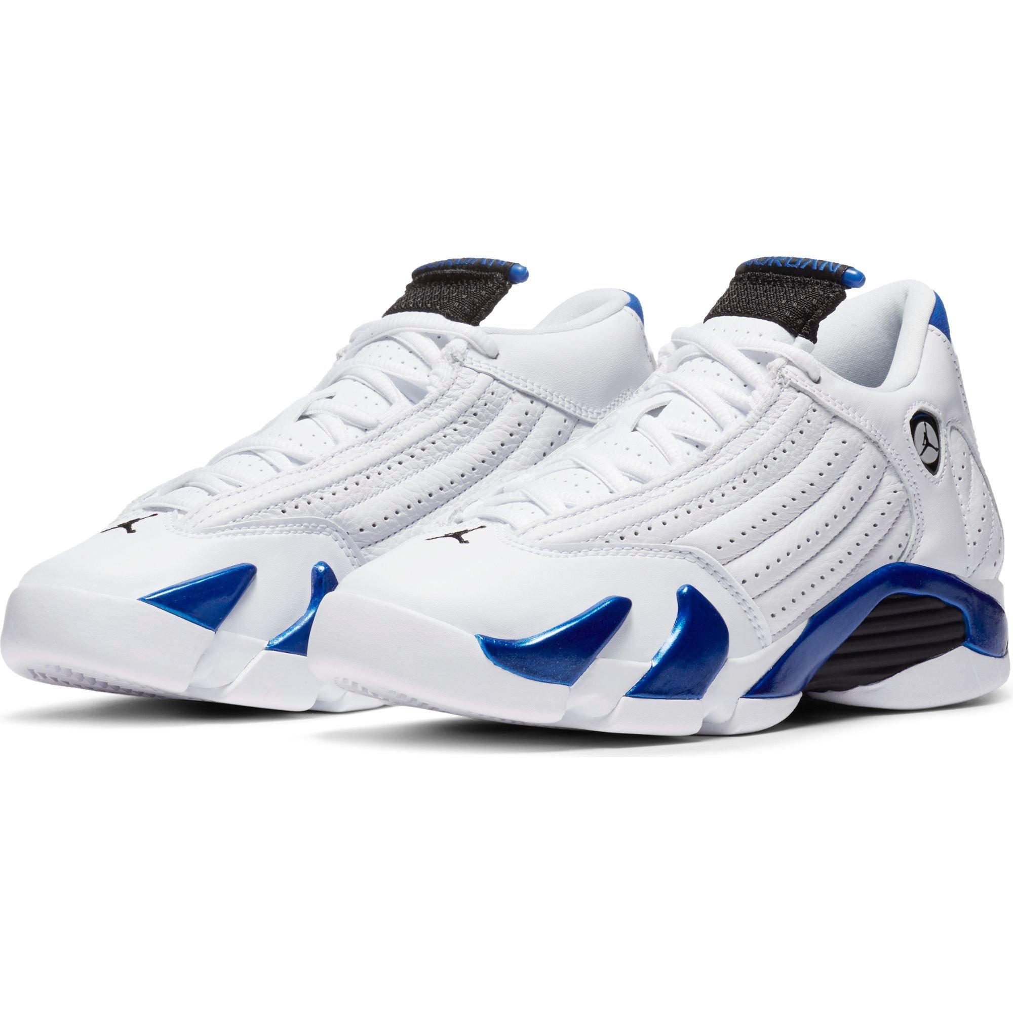 Jordan 14 Retro White Black Hyper Royal Grade School Kids Shoe Hibbett City Gear
