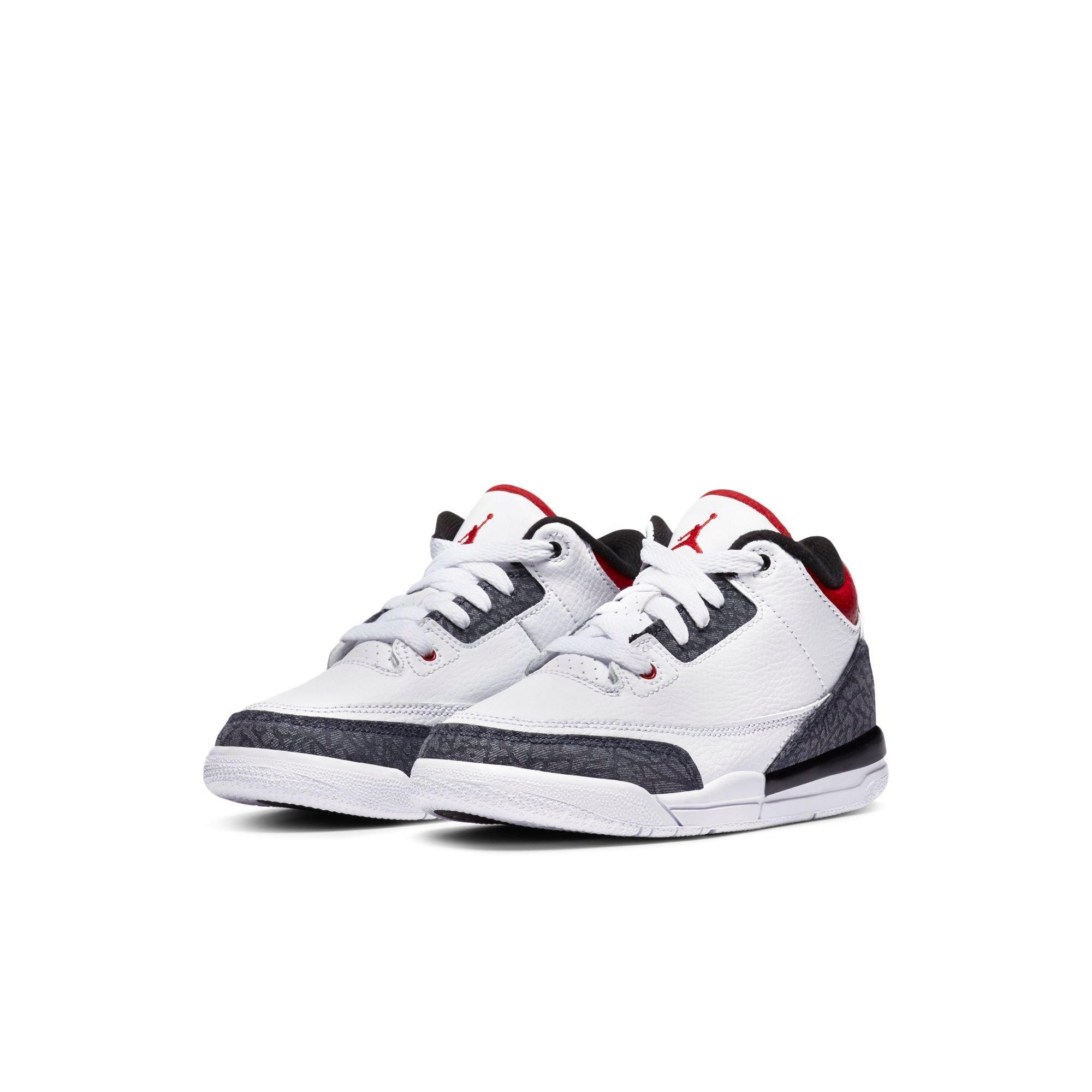 Jordan 3 Retro White/Fire Red/Black Men's Shoe - Hibbett