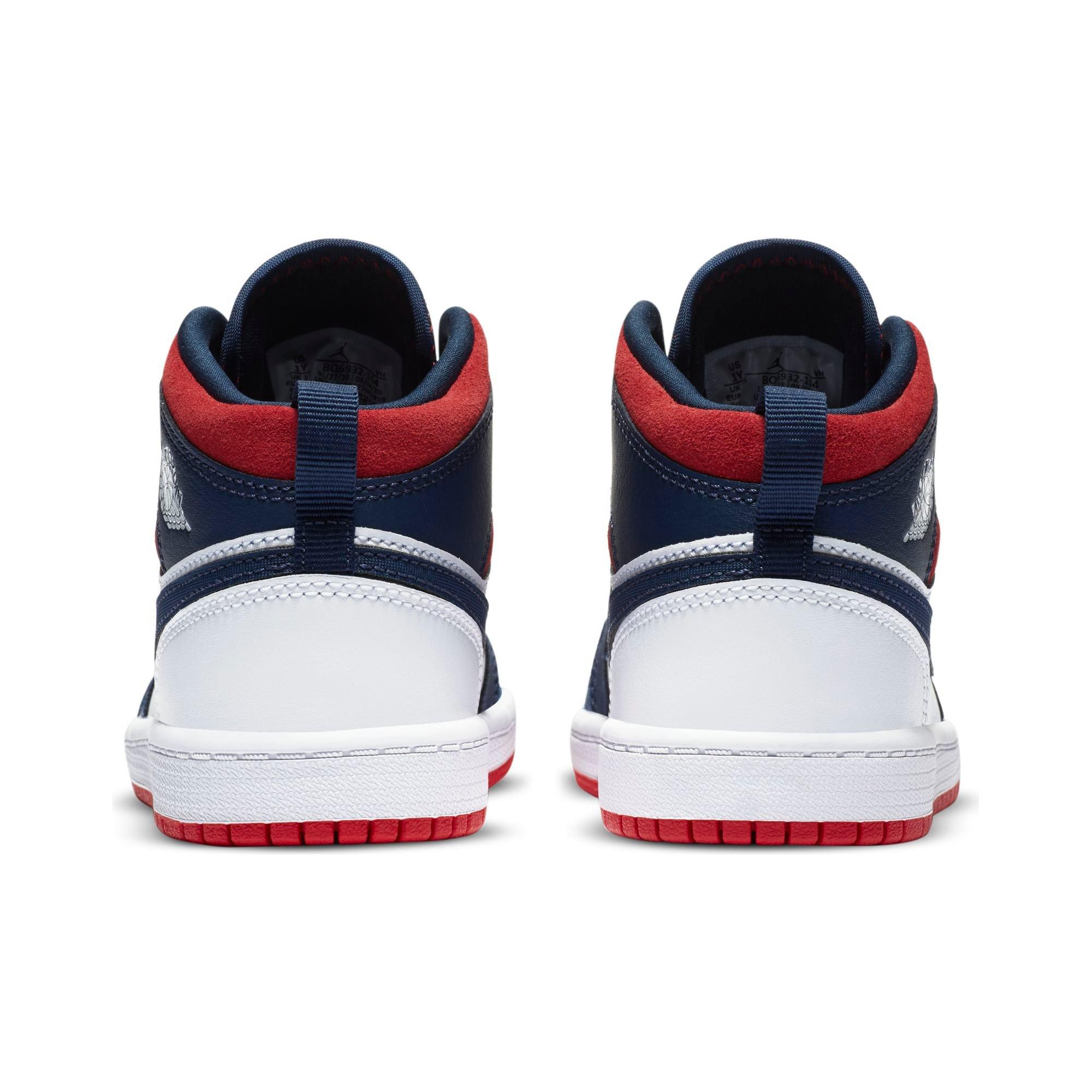 jordan 1 white university red midnight navy