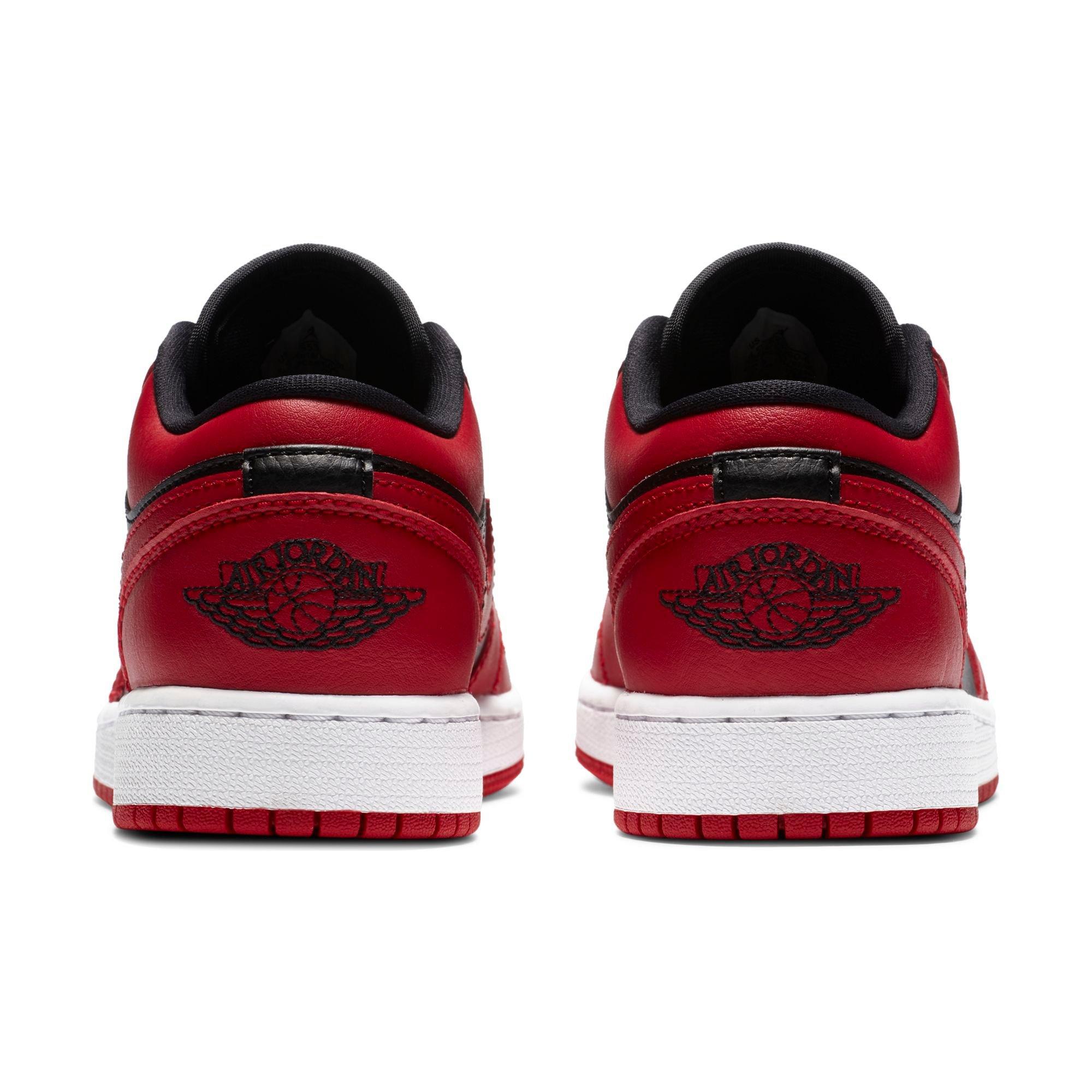 Jordan 1 Low Gym Red Black White Grade School Boys Shoe Hibbett City Gear