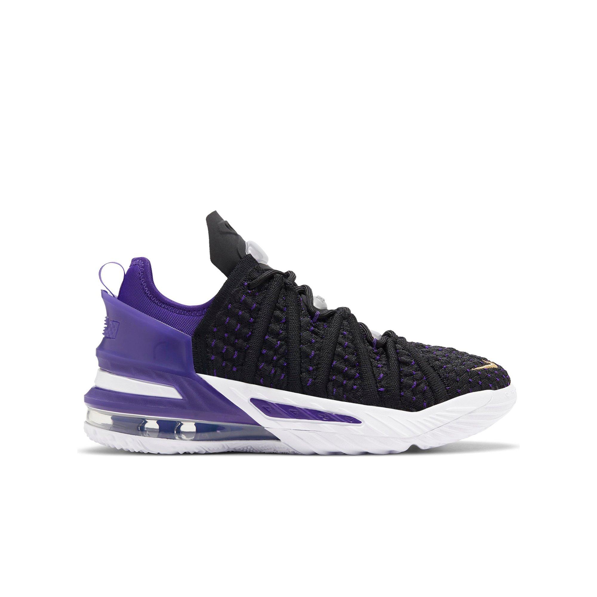 lebron shoes purple and gold