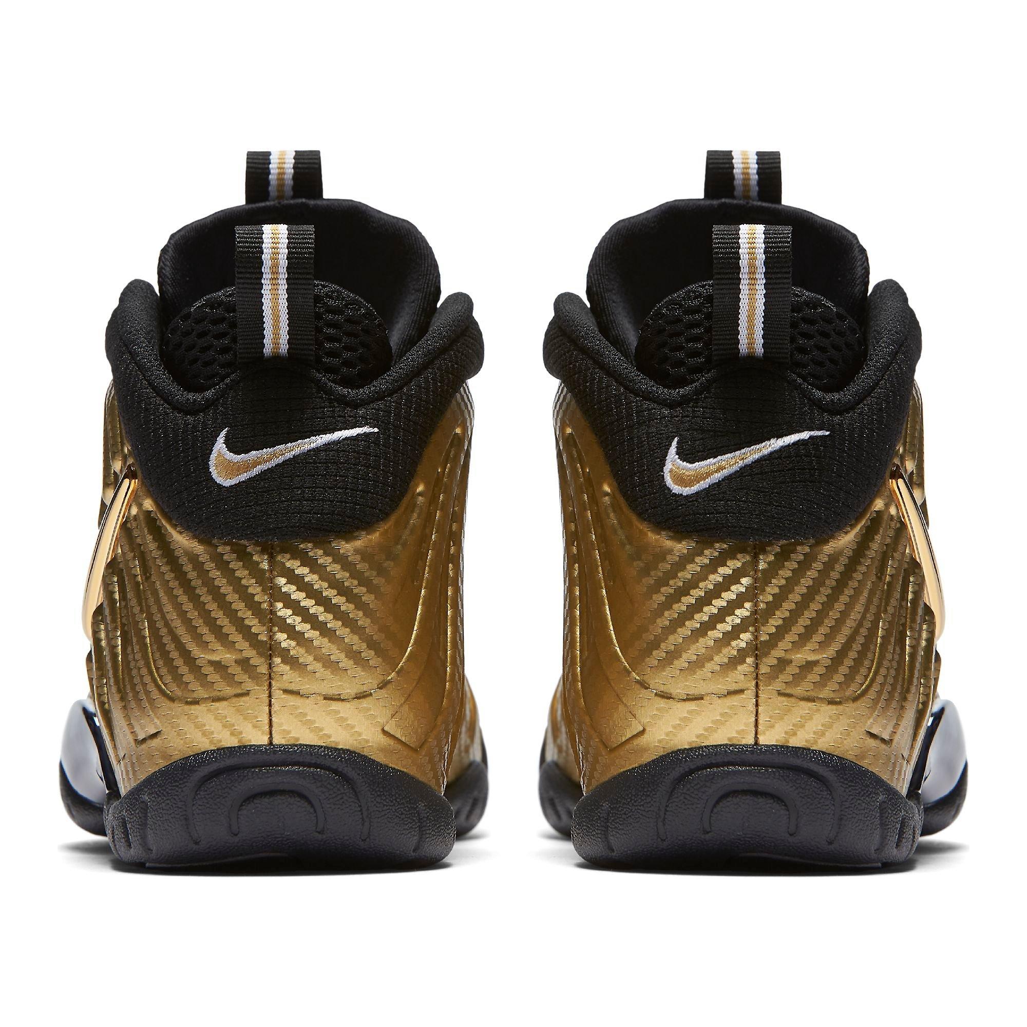 nike little posite pro black and gold