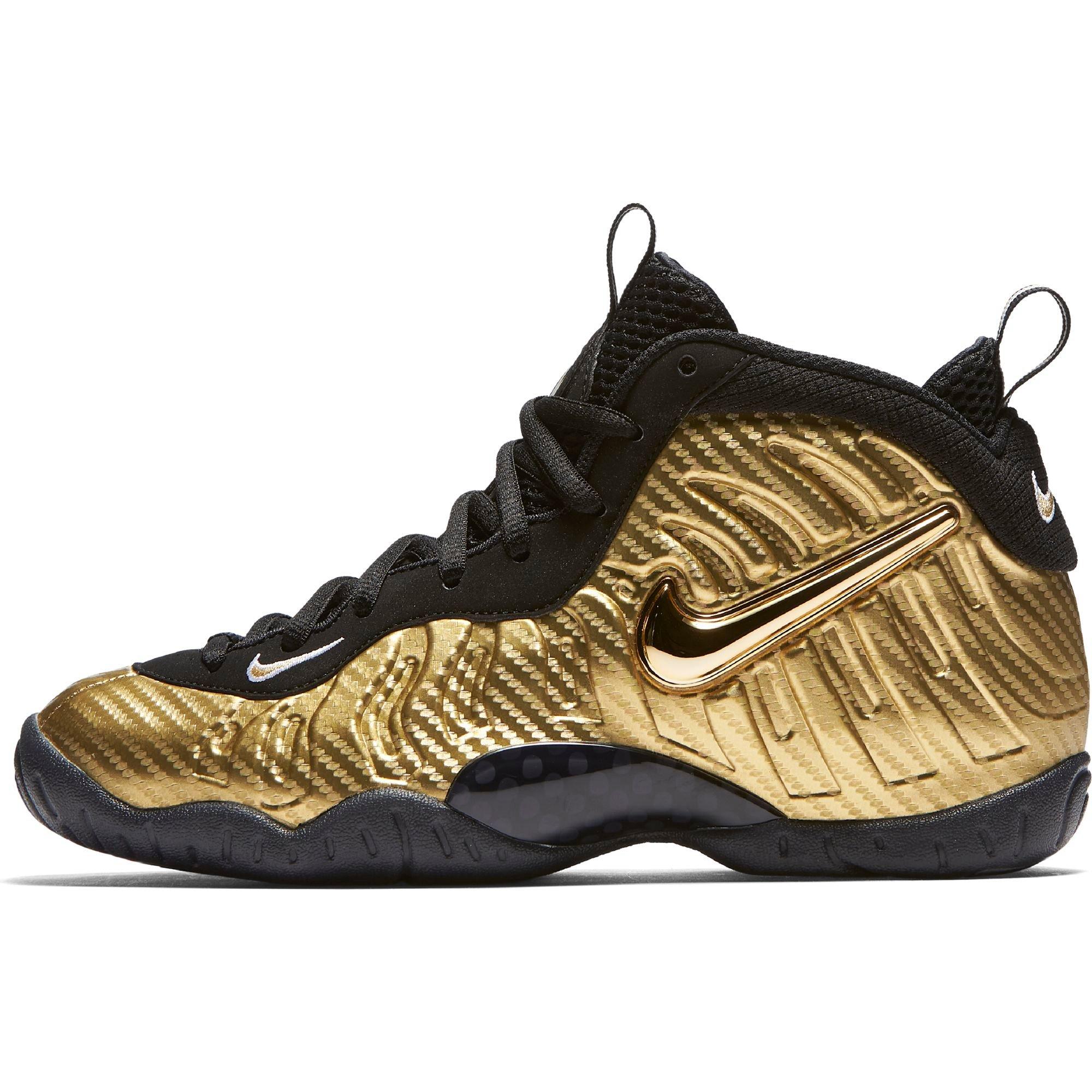 nike little posite pro metallic gold