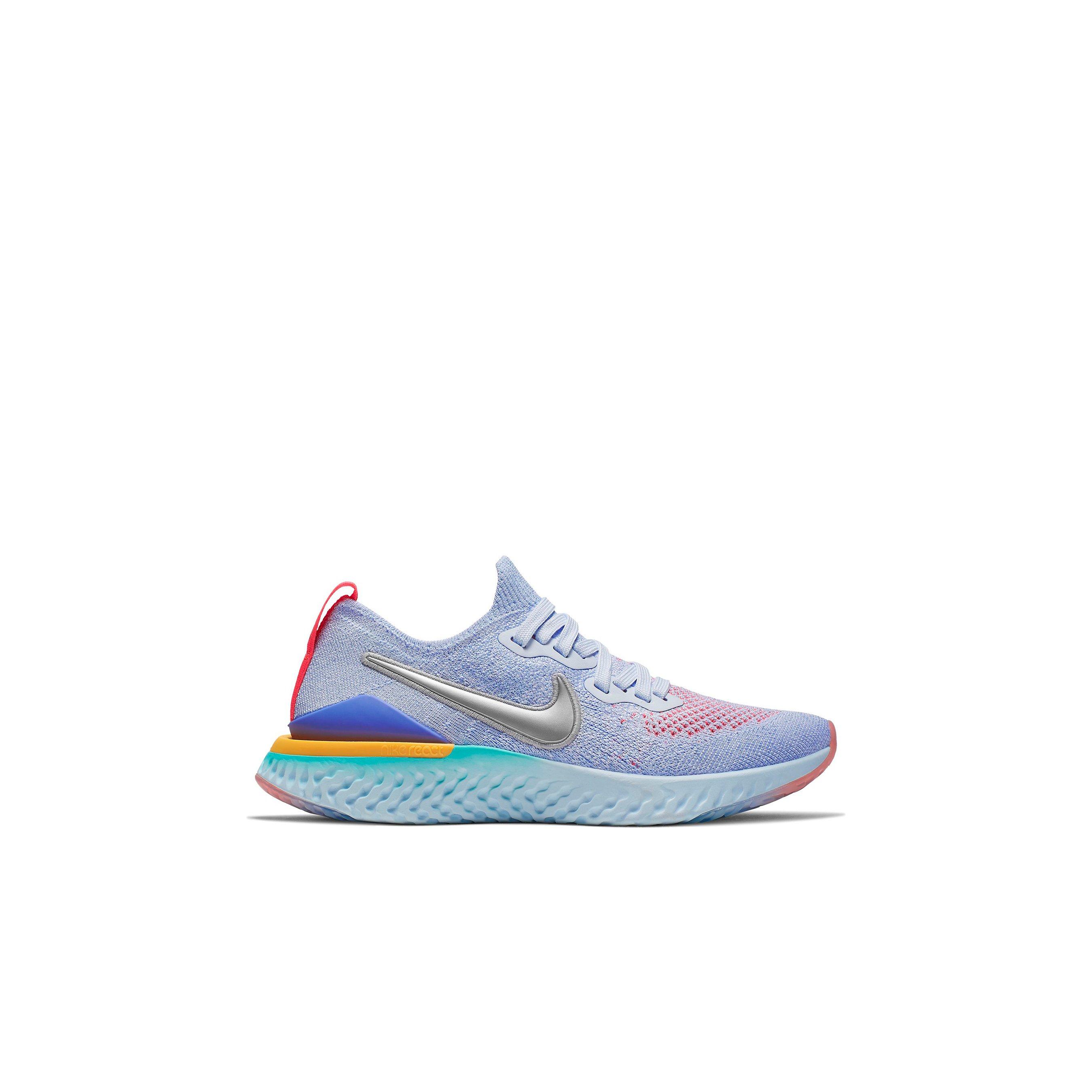 nike epic react kids silver