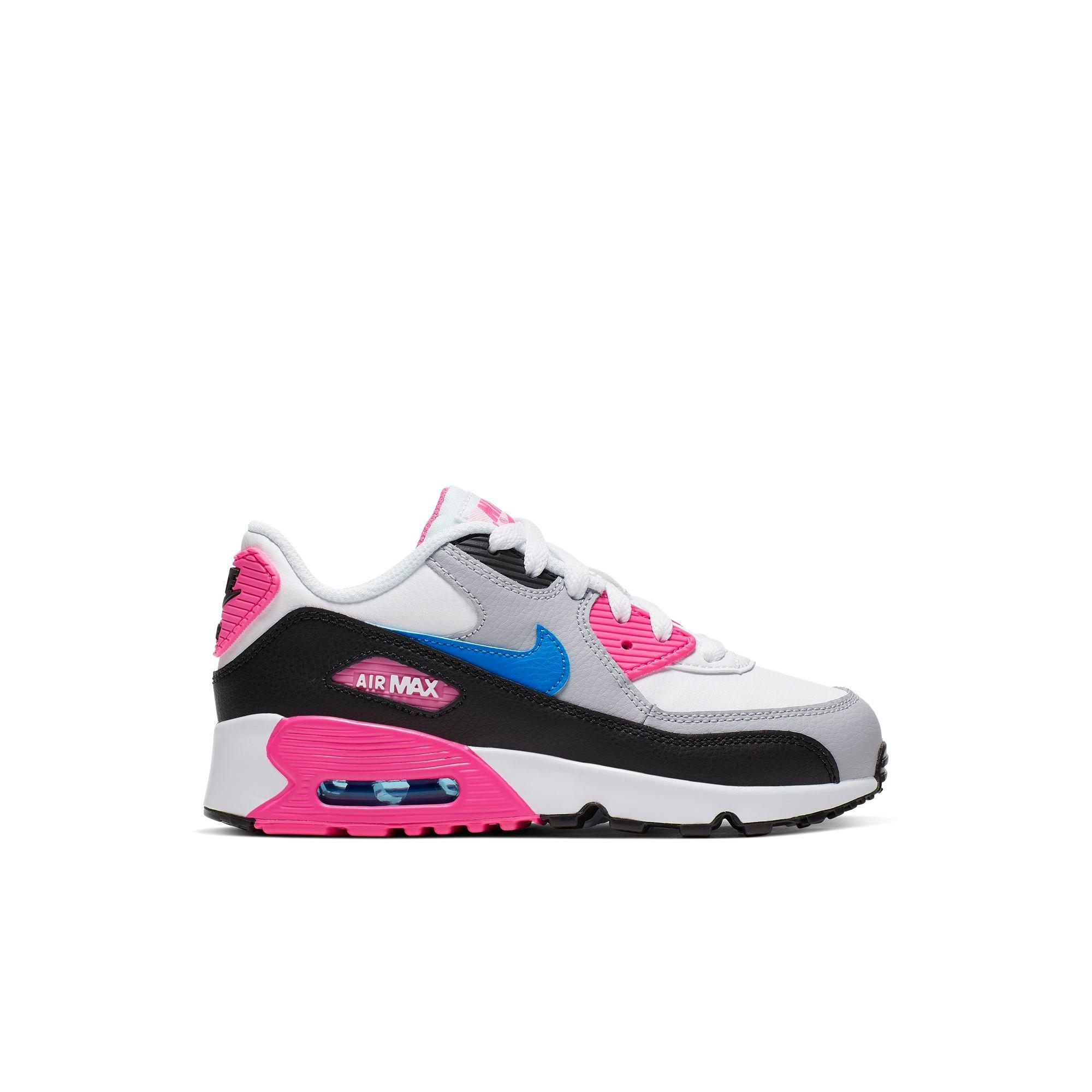 pink black and white air max 90