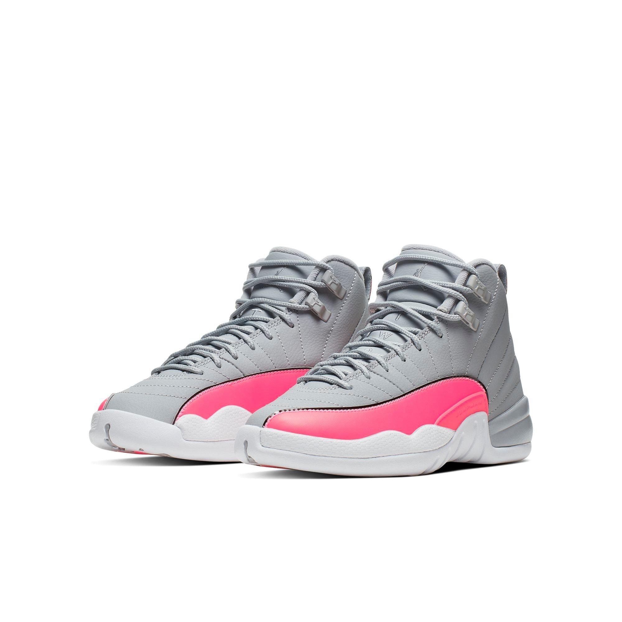 jordan retro 12 grey and pink