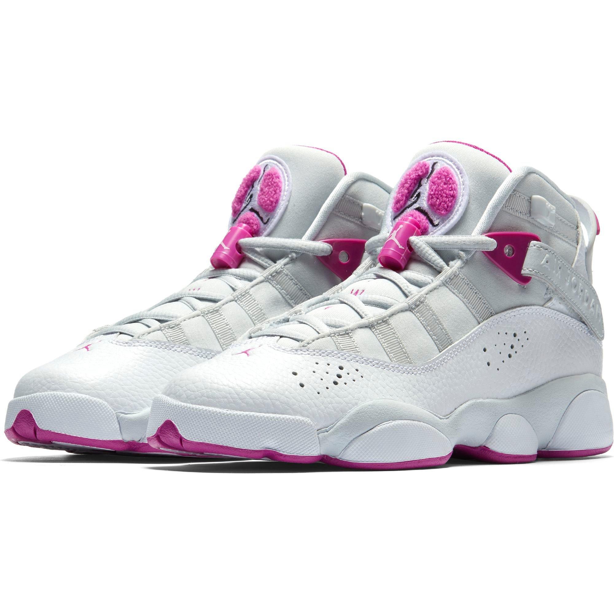 jordan 6 rings grey and pink
