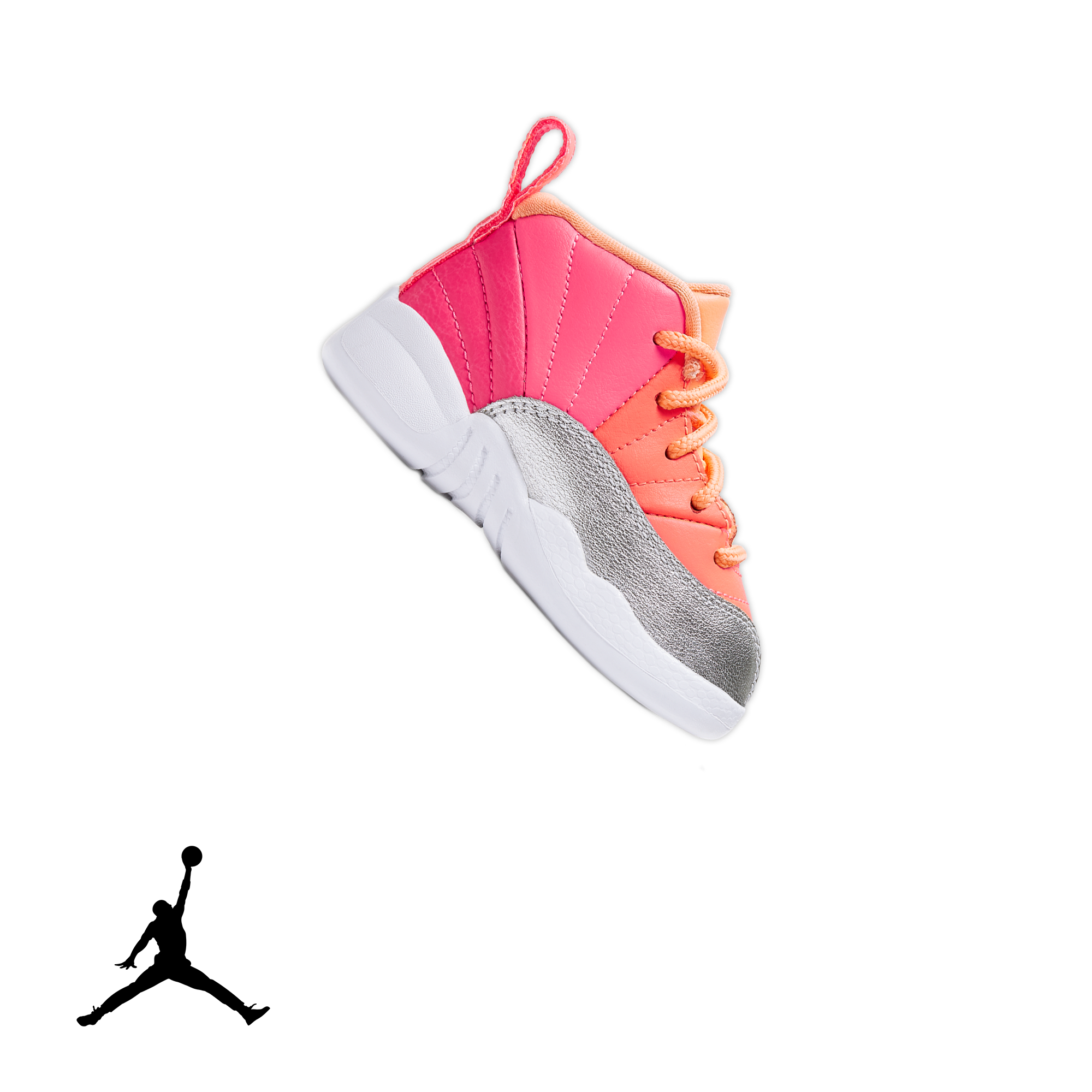 pink and white jordan 12