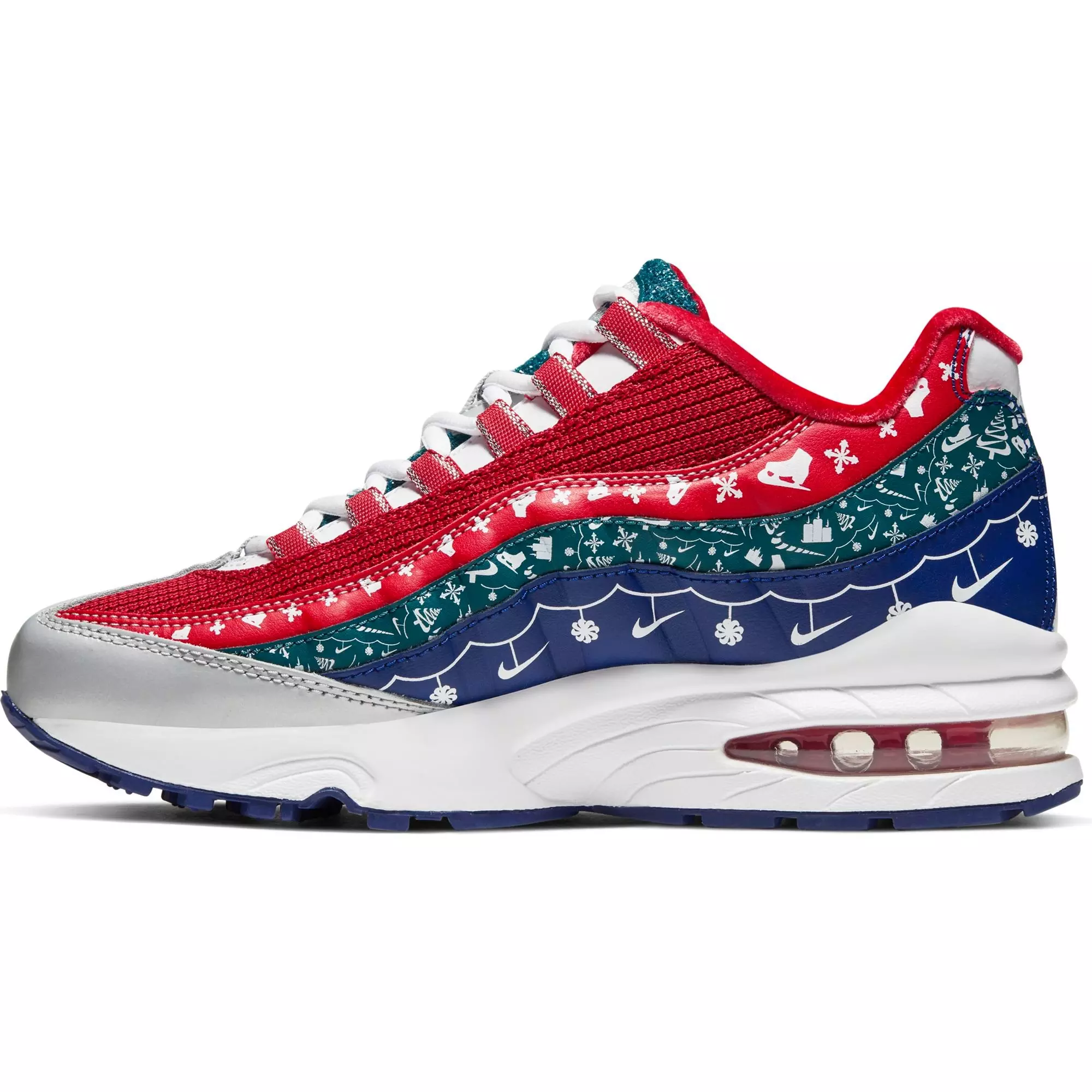 Nike Air Max 95 “Christmas Sweater” Grade School Kids' Shoe - WHITE/RED