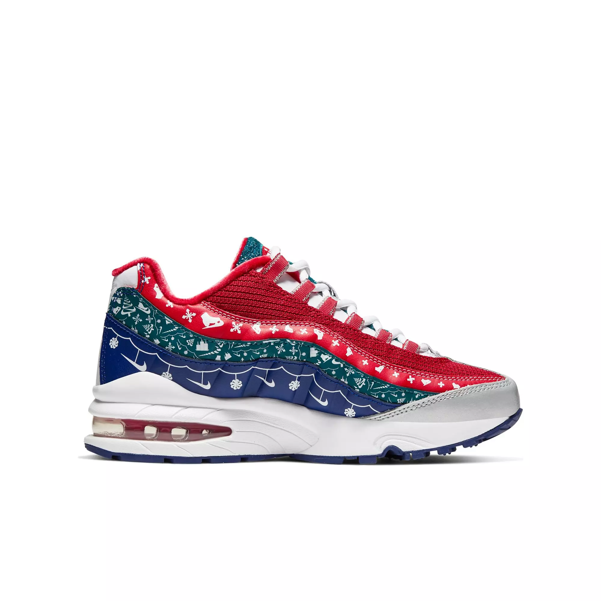 Nike Air Max 95 “Christmas Sweater” Grade School Kids' Shoe - WHITE/RED