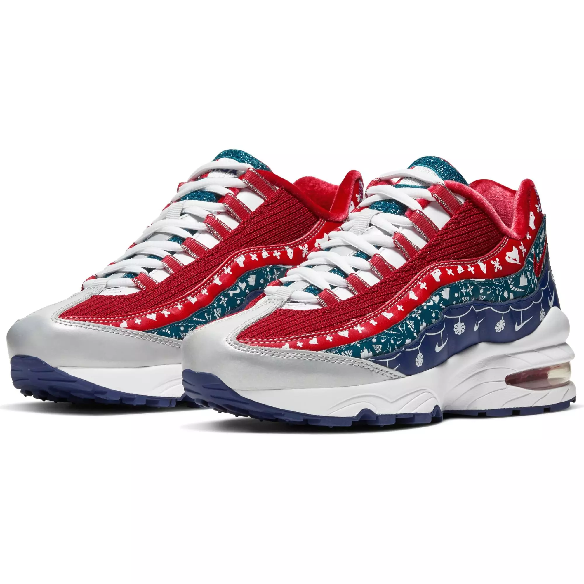 Nike Air Max 95 “Christmas Sweater” Grade School Kids' Shoe - WHITE/RED