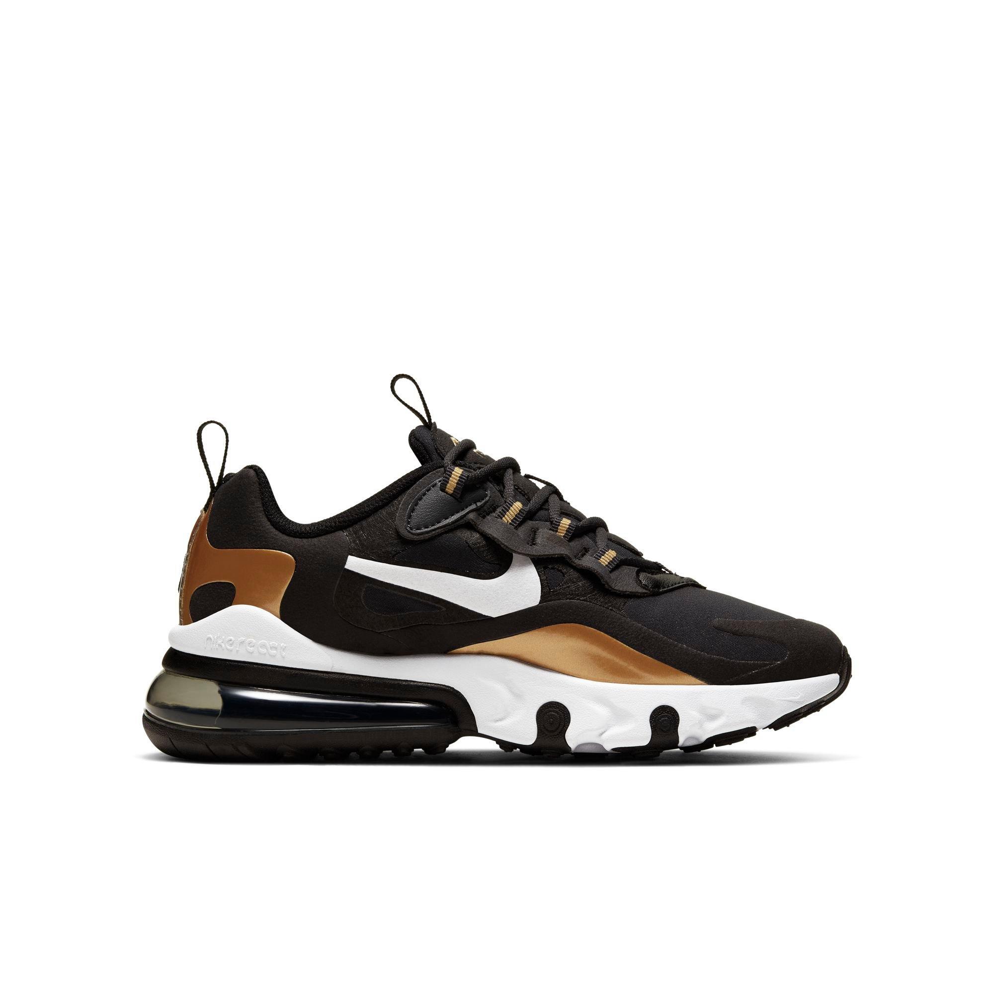 black and gold air max 270 react